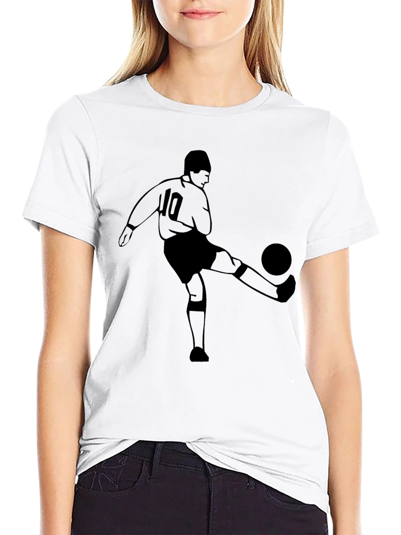 Soccer Player T-Shirt - Graphic Print