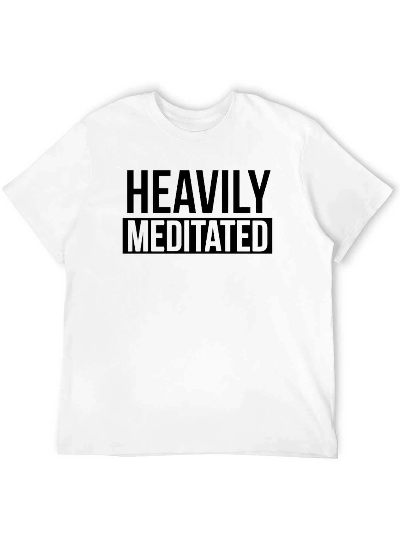 Heavily Meditated Black Graphic T-Shirt