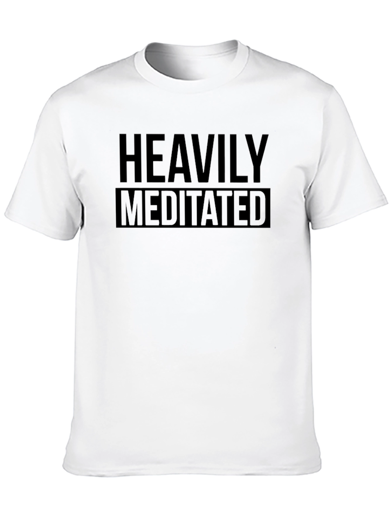Heavily Meditated Black Graphic T-Shirt