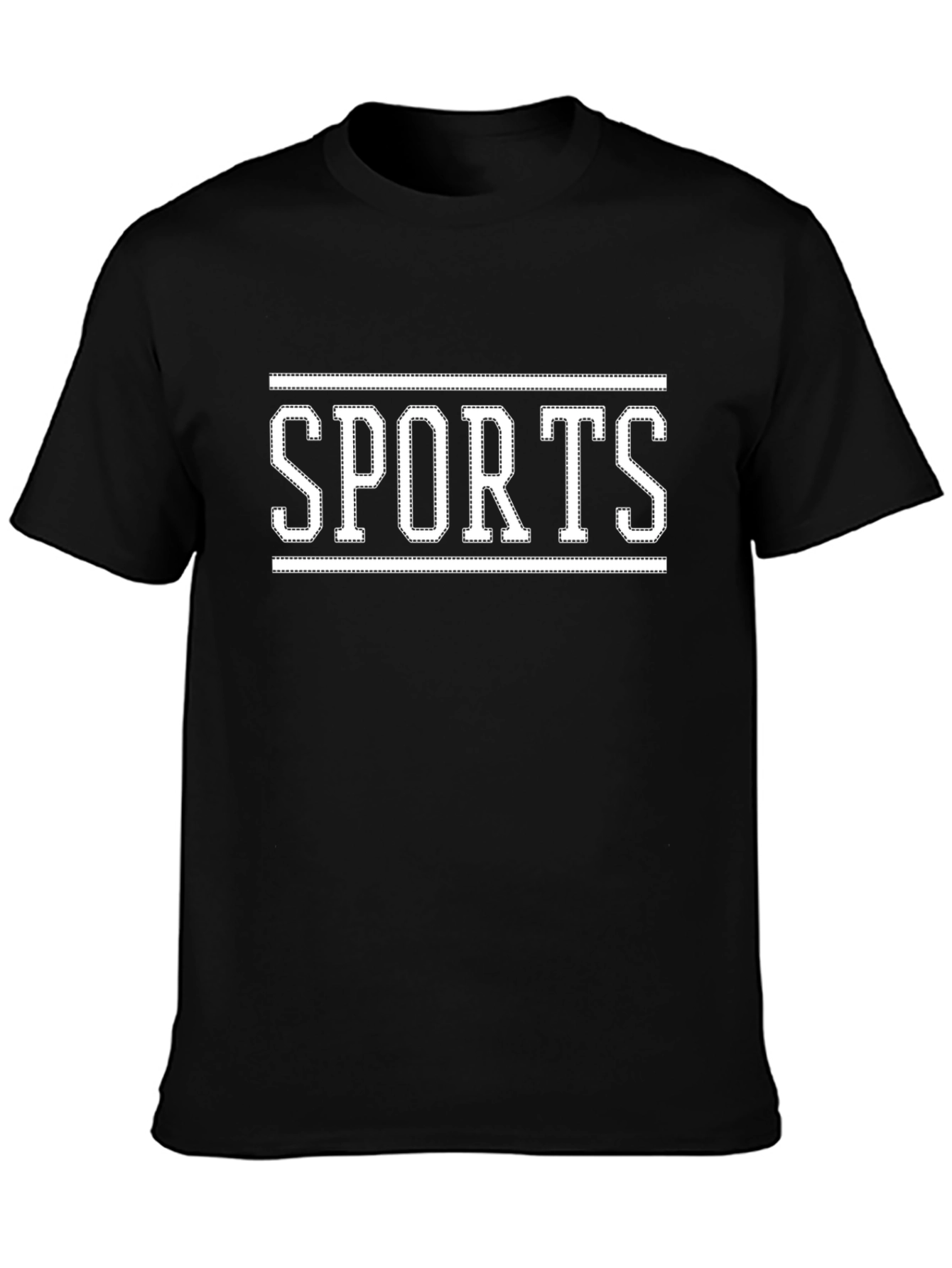 Stylish Sports Graphic Black T-Shirt
