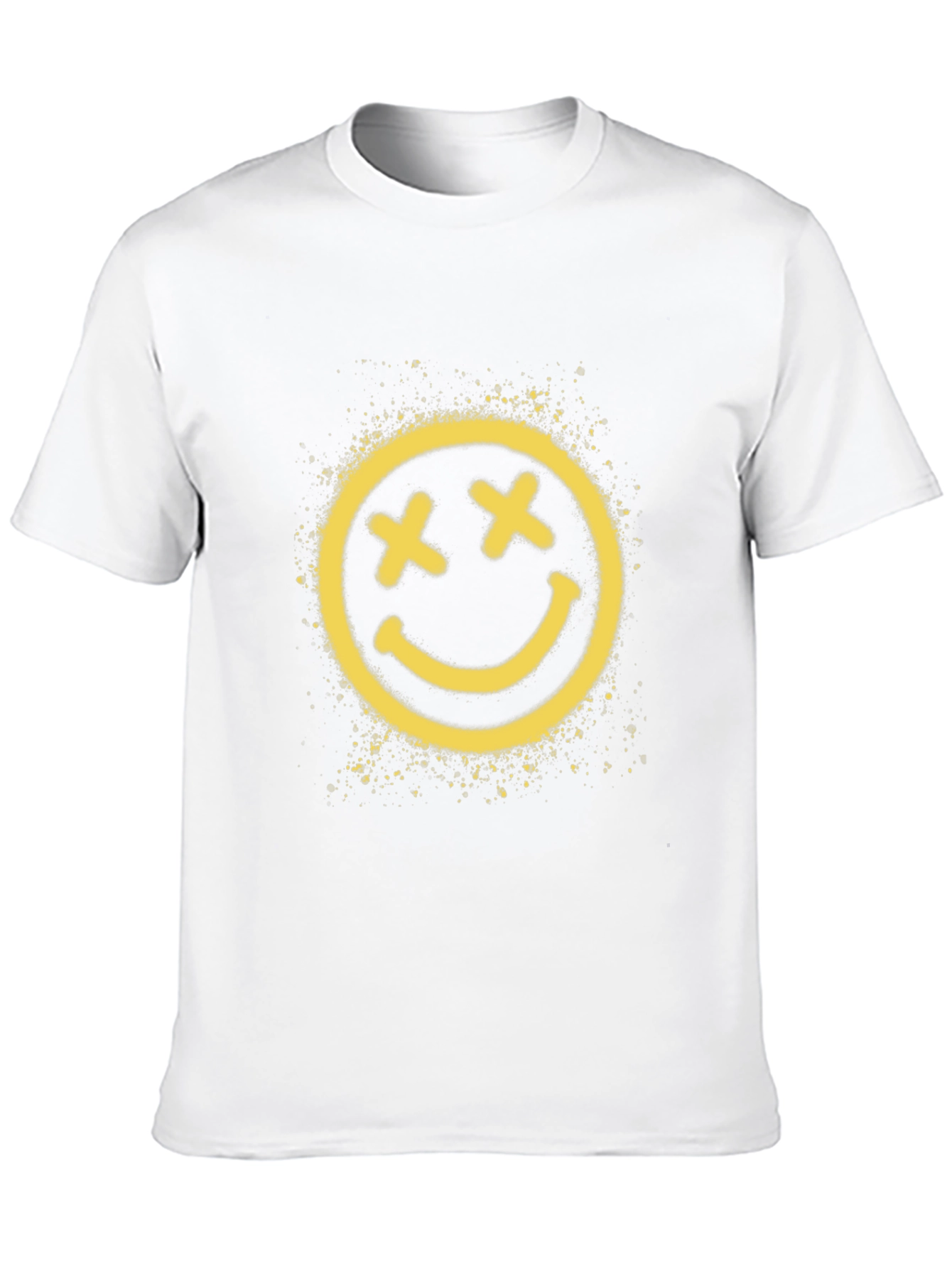 Distressed Smiley Face Black T-Shirt