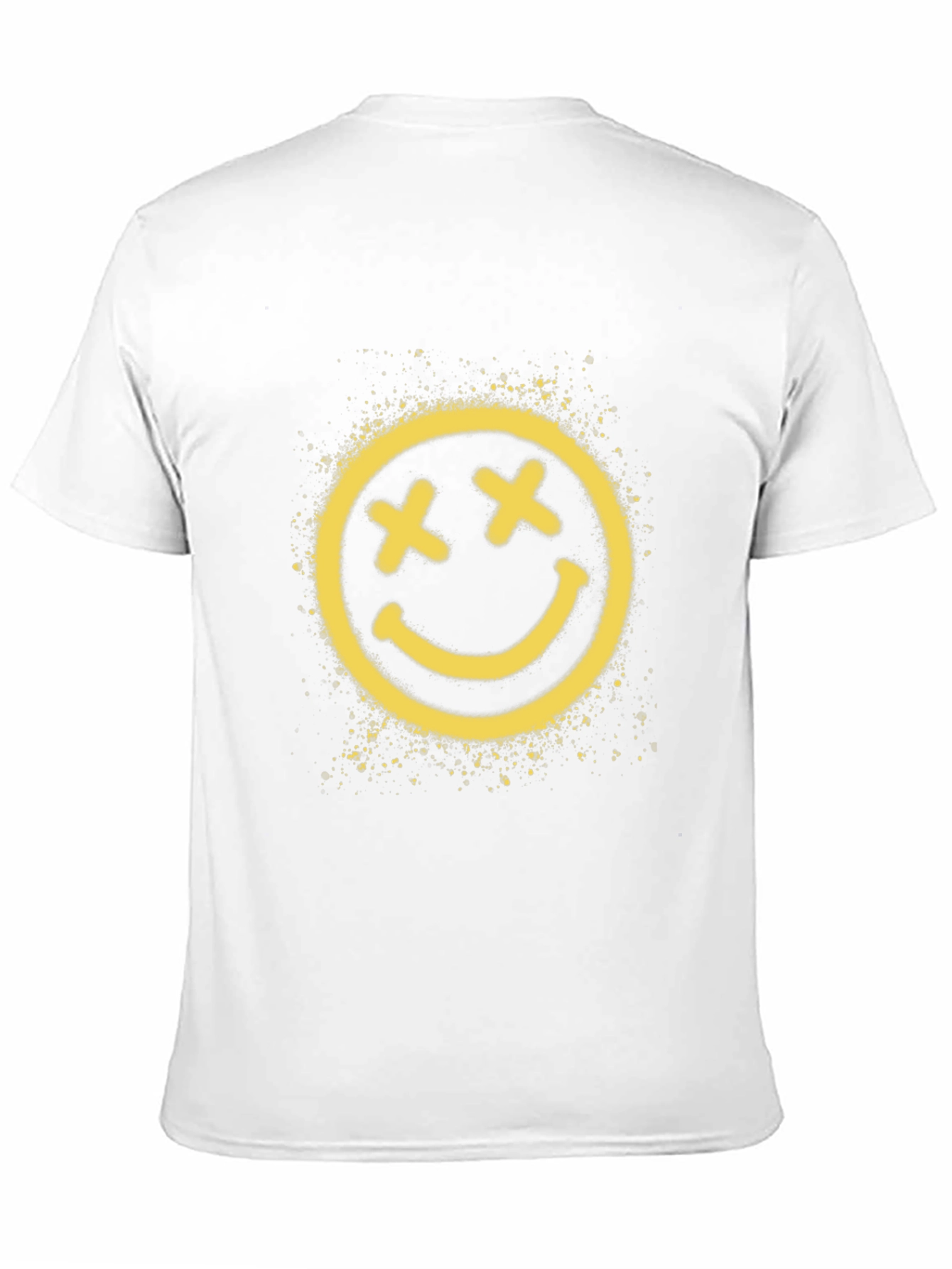Distressed Smiley Face Black T-Shirt