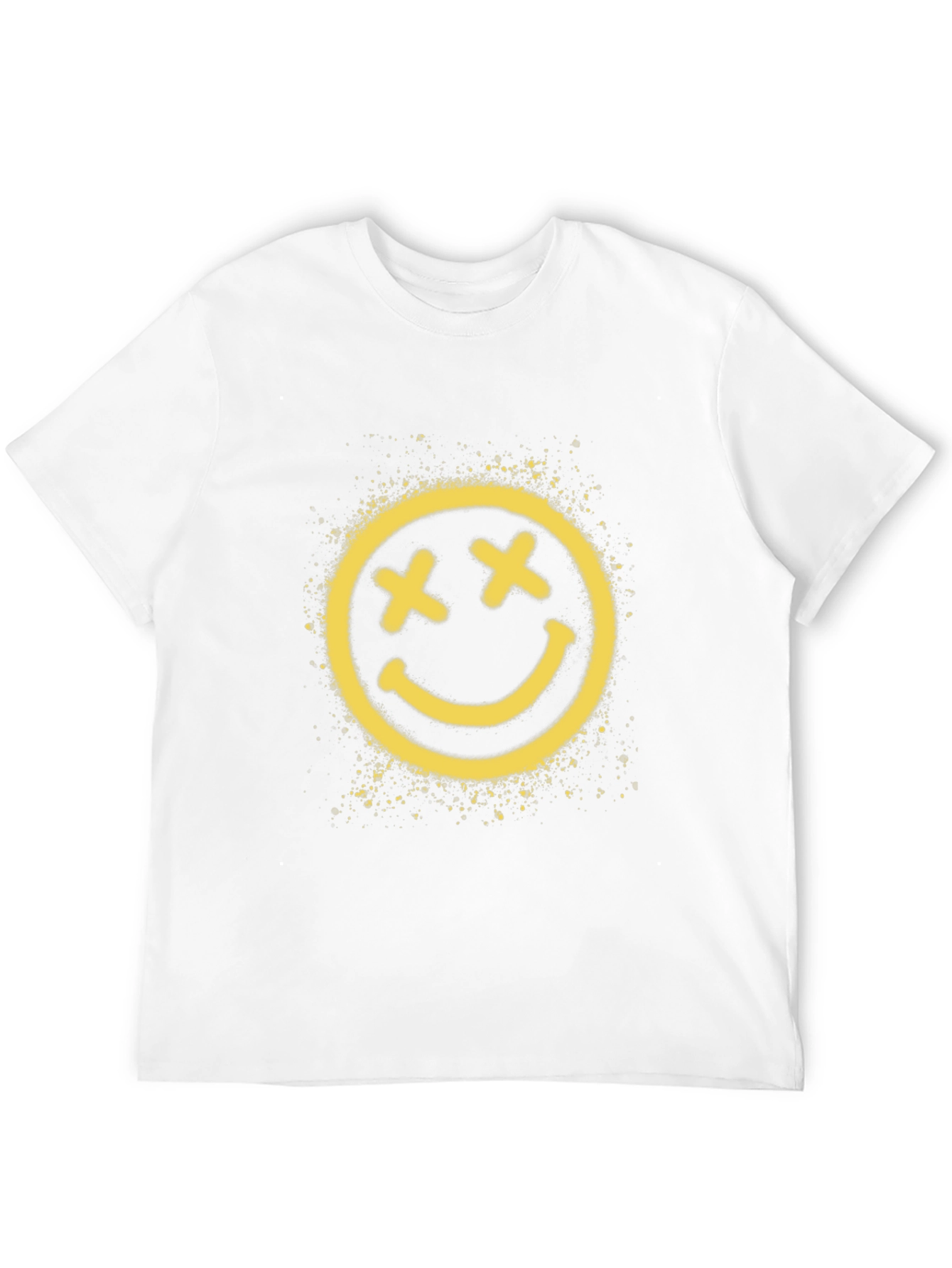 Distressed Smiley Face Black T-Shirt
