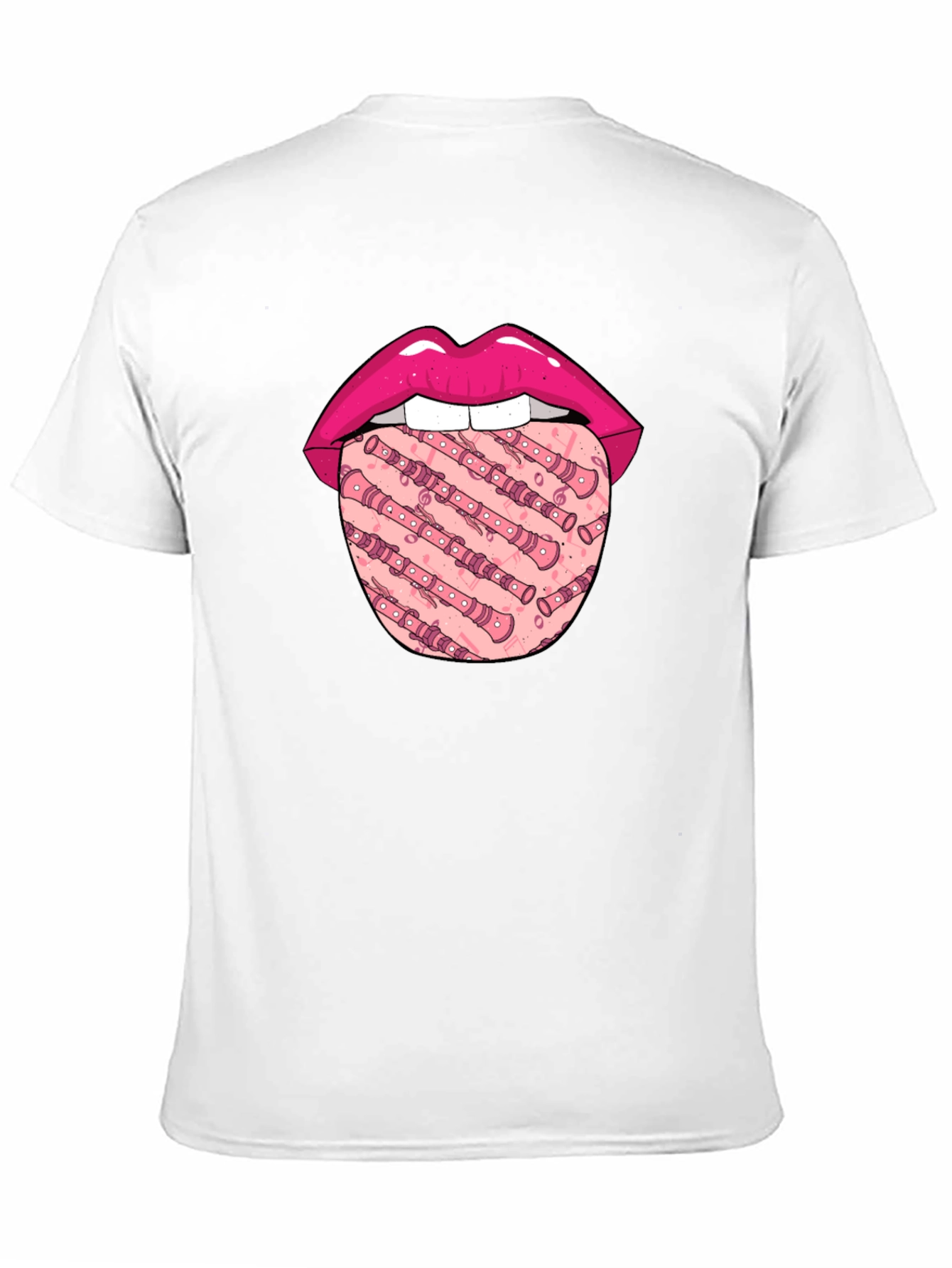 Lip & Recorder Tongue Graphic T-Shirt
