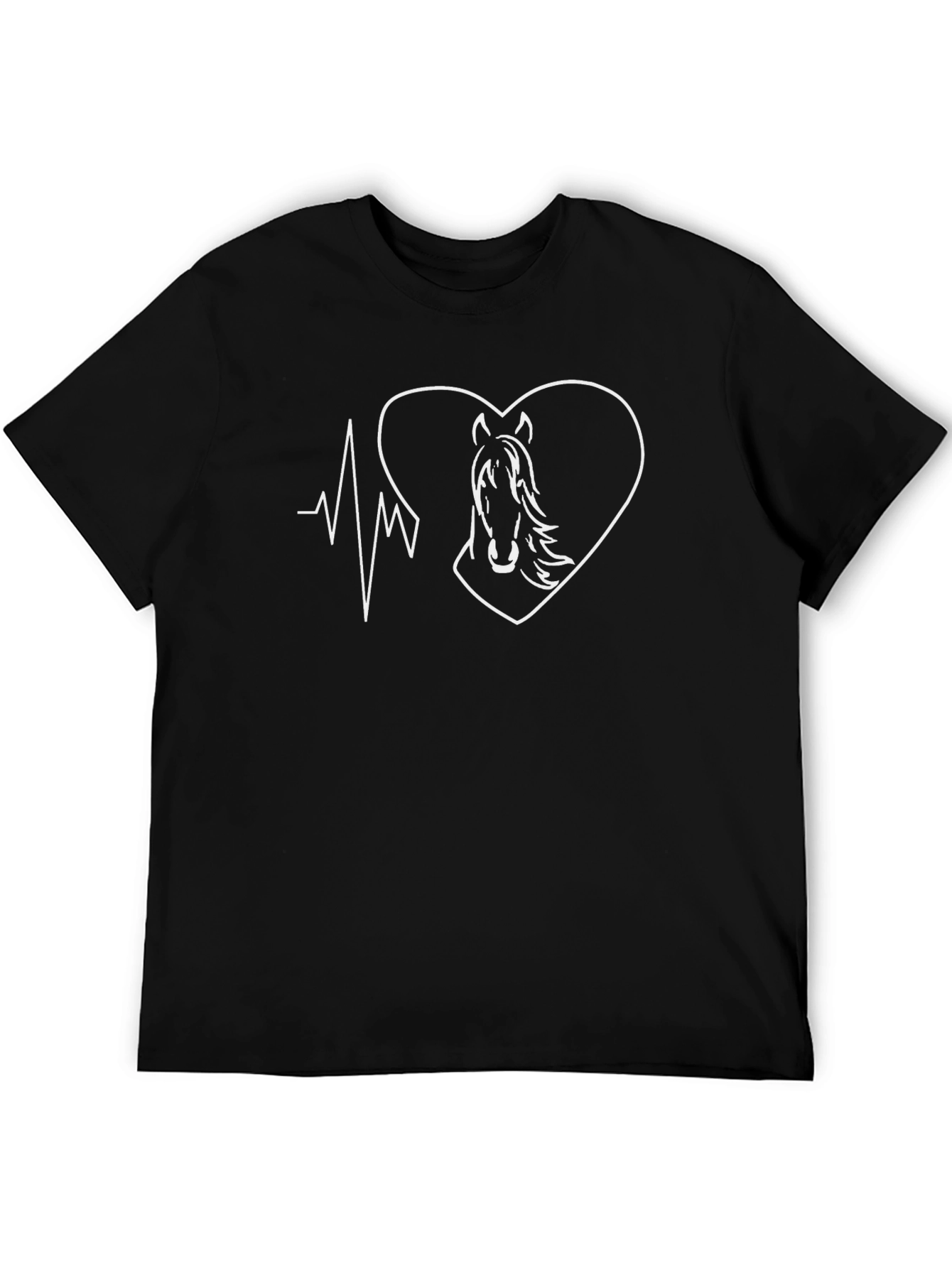 Heartbeat Horse T-Shirt - Equestrian Love