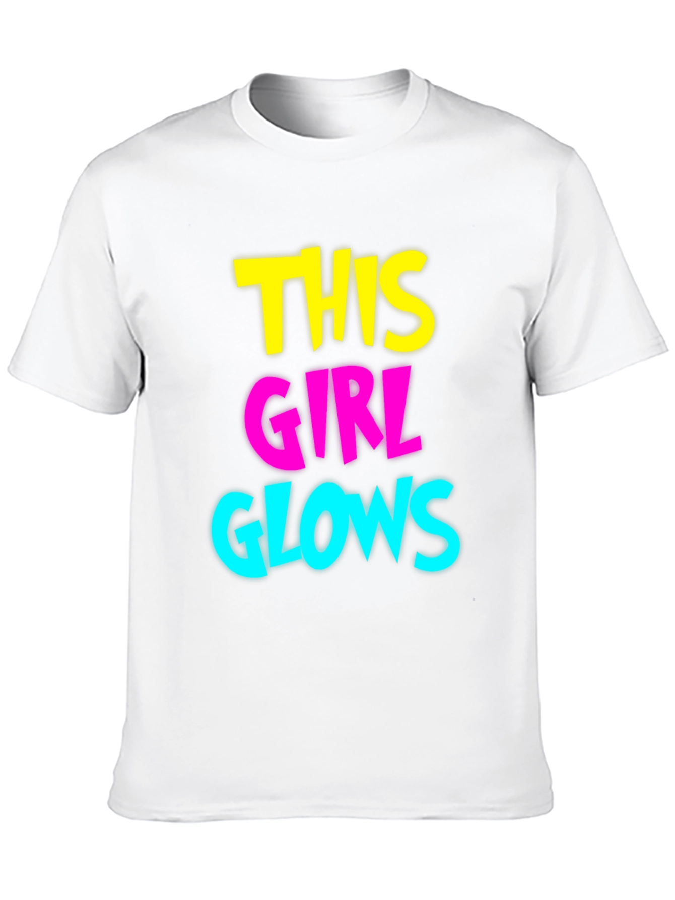 This Girl Glows Graphic Tee - Black