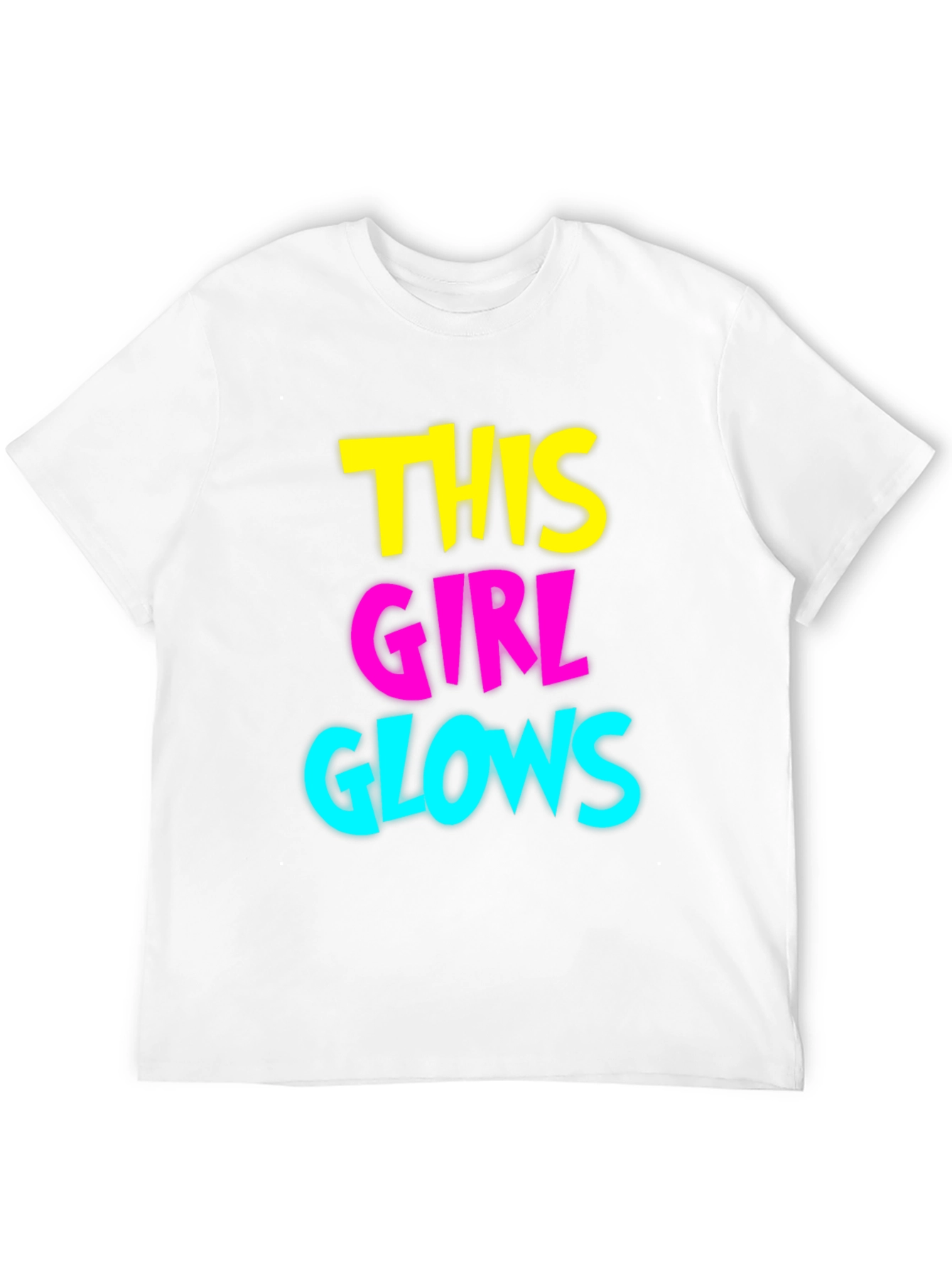 This Girl Glows Graphic Tee - Black