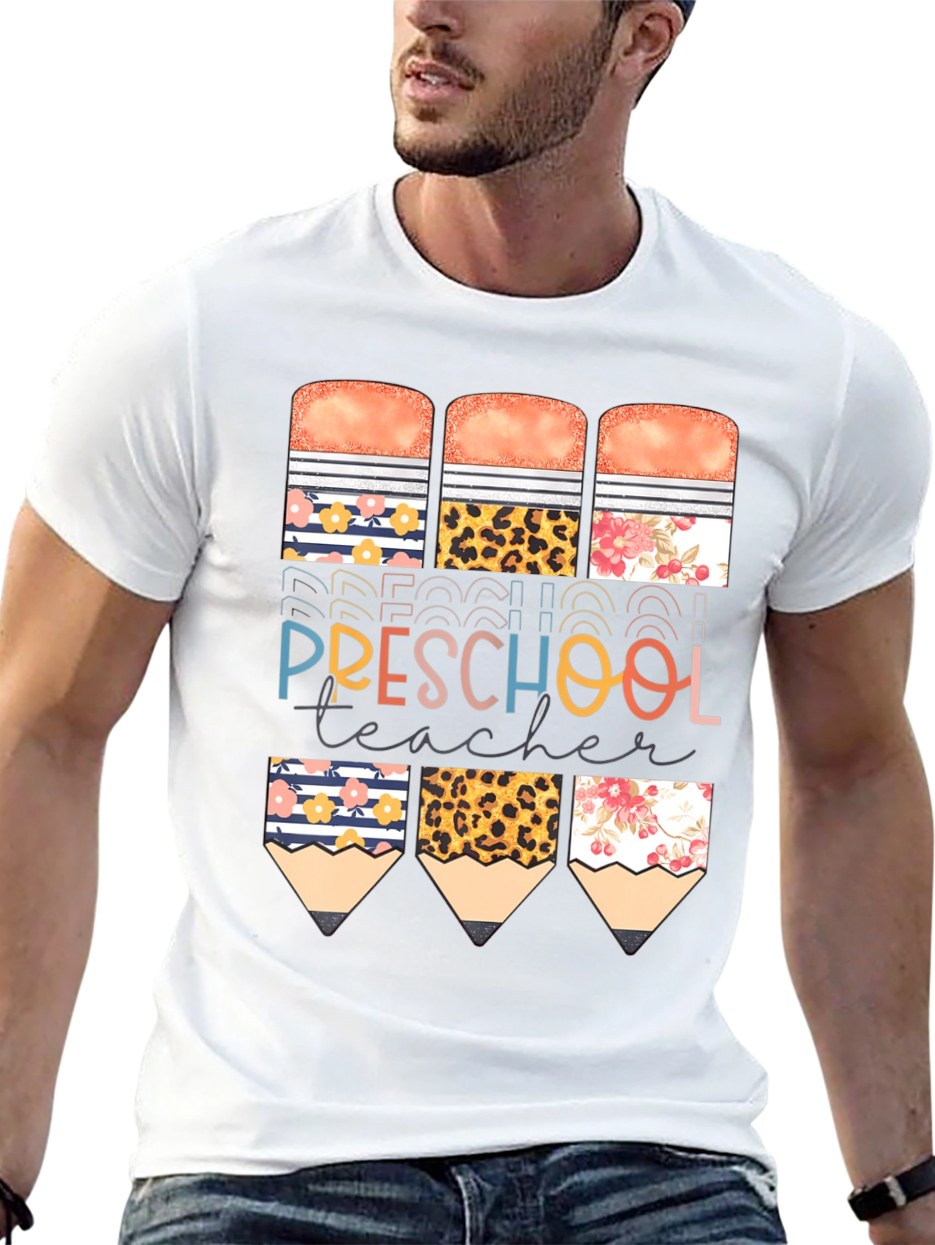 Preschool Teacher Pencil T-Shirt