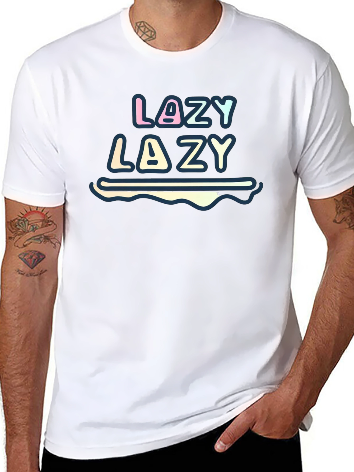 Lazy Graphic T-Shirt - Relaxed Fit Casual Style