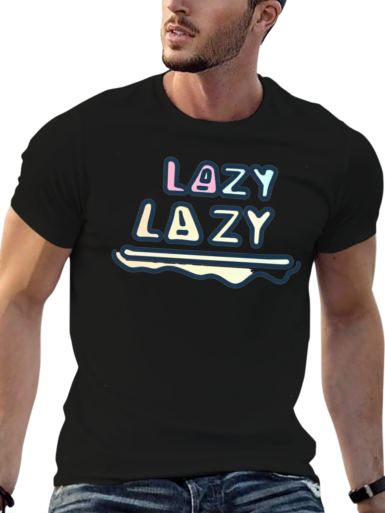 Lazy Graphic T-Shirt - Relaxed Fit Casual Style