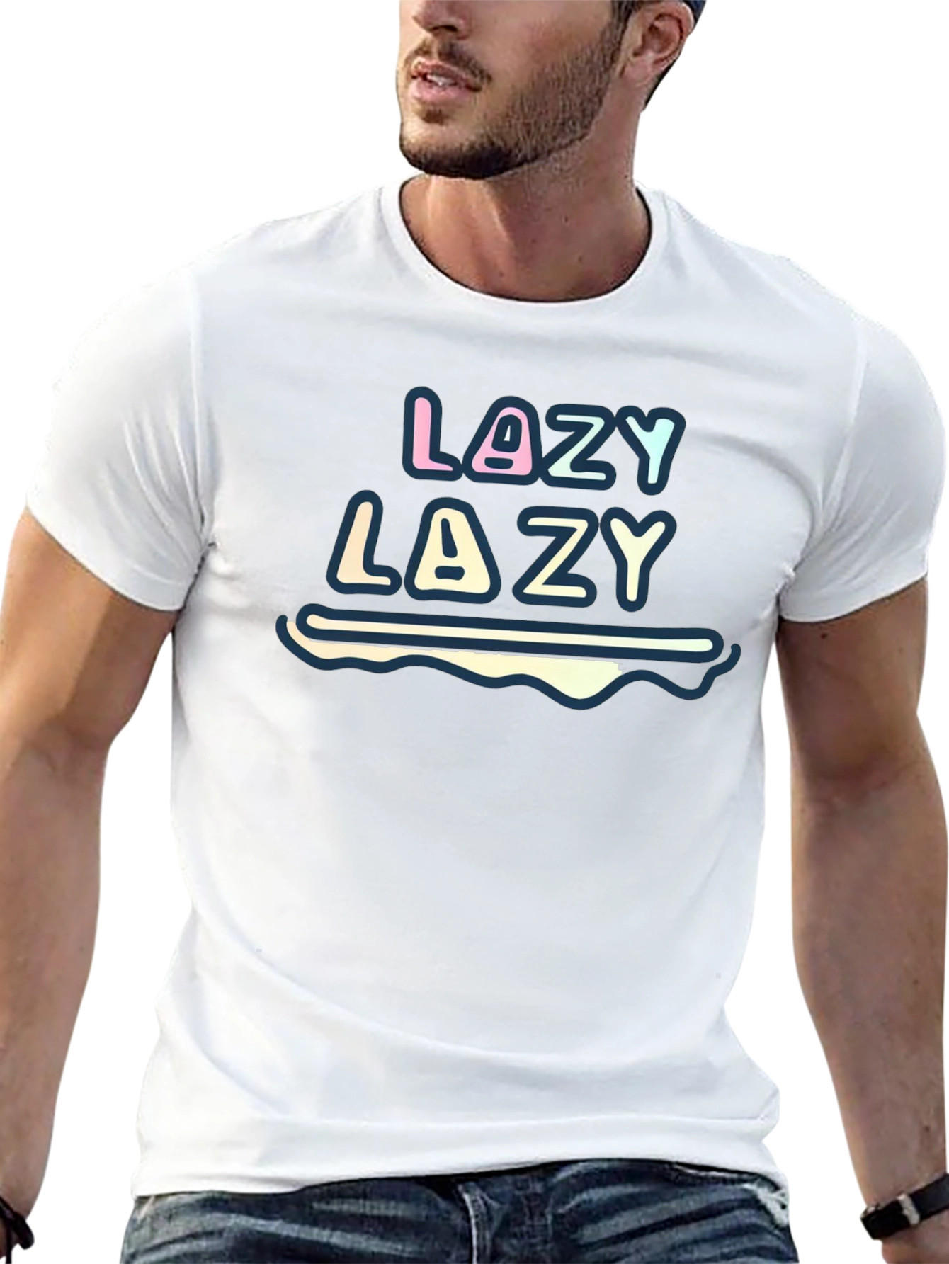 Lazy Graphic T-Shirt - Relaxed Fit Casual Style
