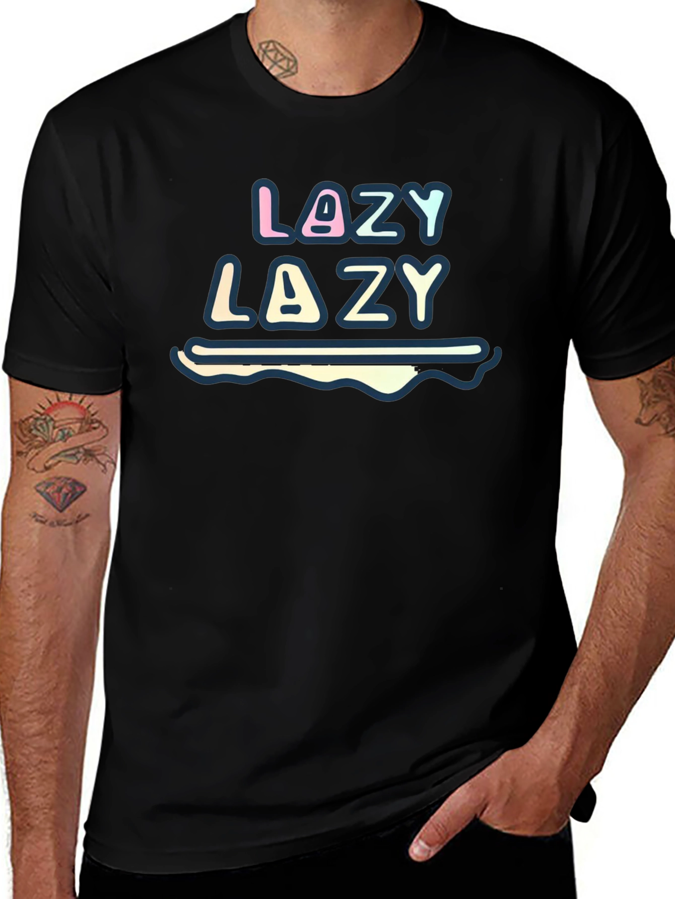 Lazy Graphic T-Shirt - Relaxed Fit Casual Style