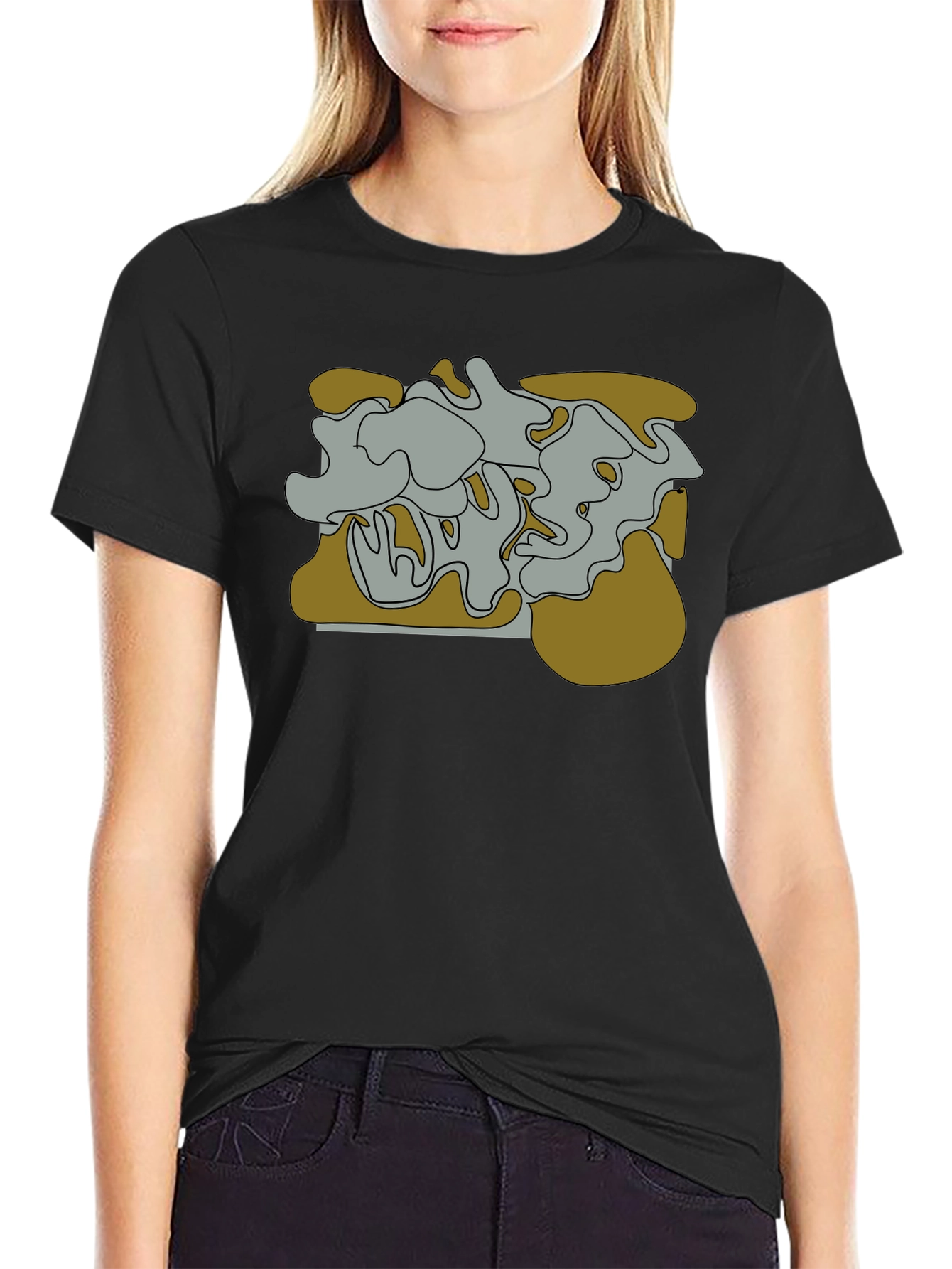 Abstract Graphic Tee - Black Unisex T-Shirt
