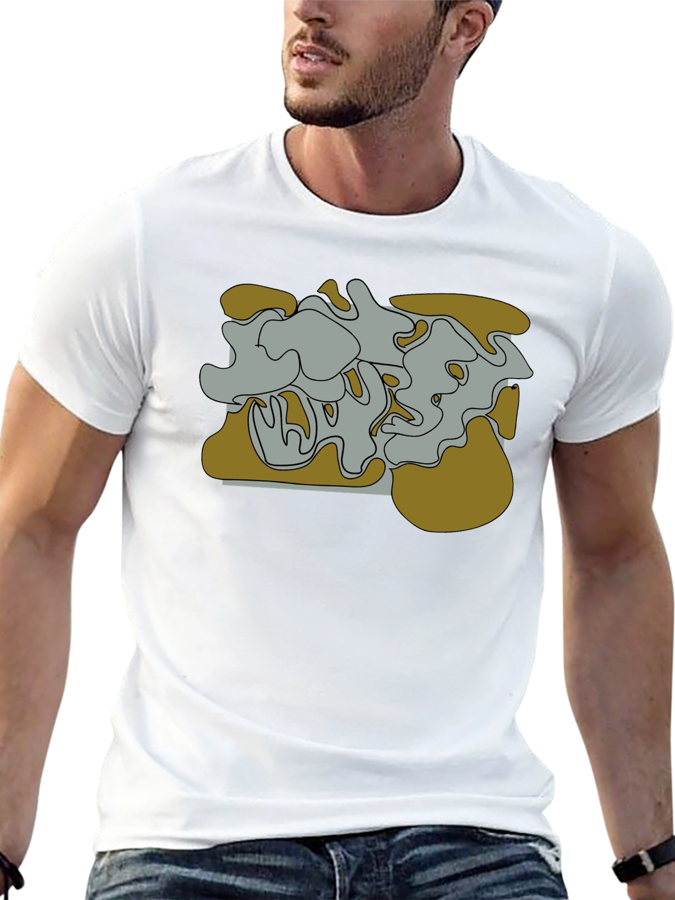 Abstract Graphic Tee - Black Unisex T-Shirt