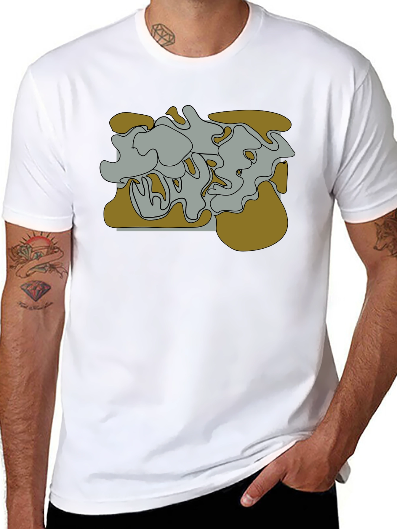 Abstract Graphic Tee - Black Unisex T-Shirt