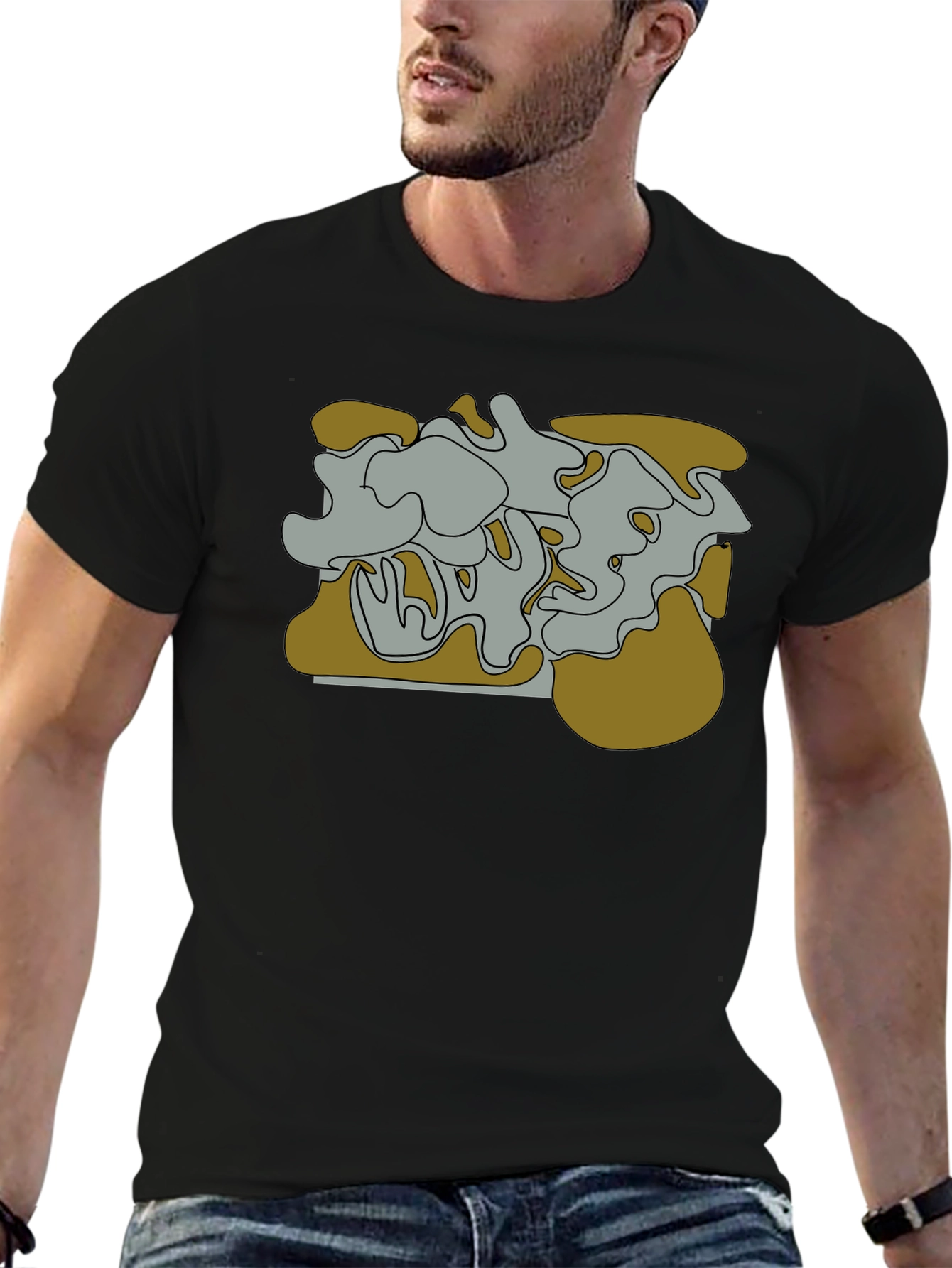 Abstract Graphic Tee - Black Unisex T-Shirt