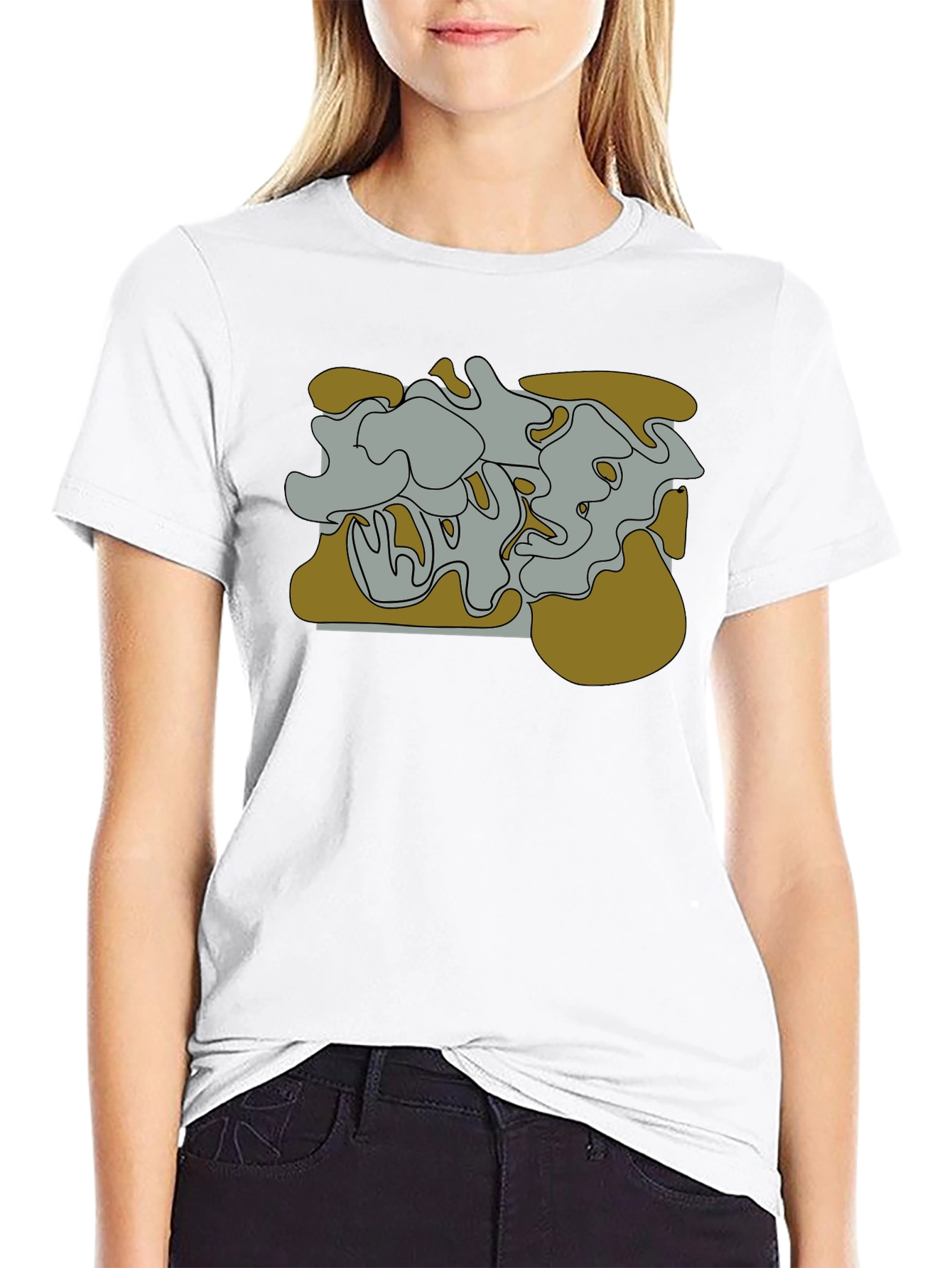 Abstract Graphic Tee - Black Unisex T-Shirt