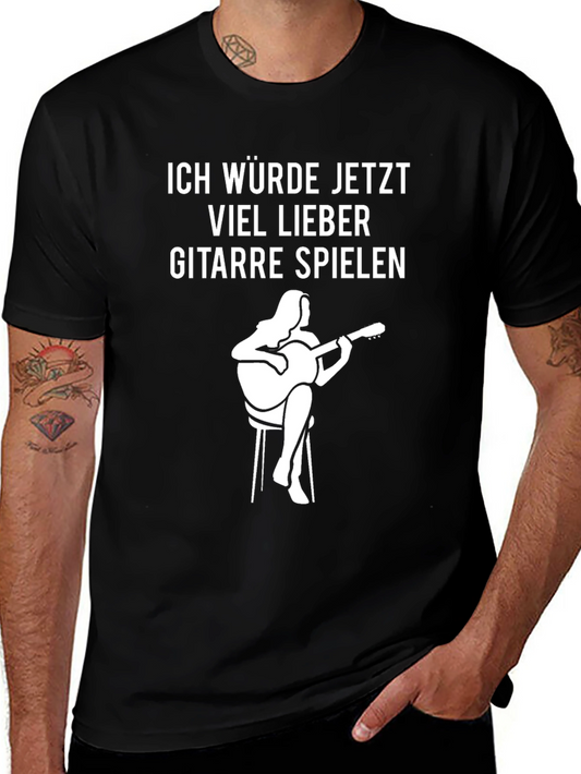 Guitar Player Graphic Tee - Id Rather Be Playing
