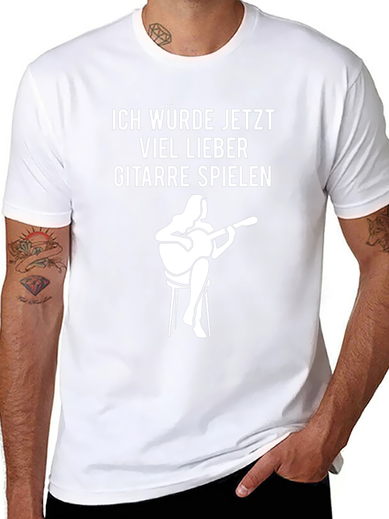 Guitar Player Graphic Tee - Id Rather Be Playing