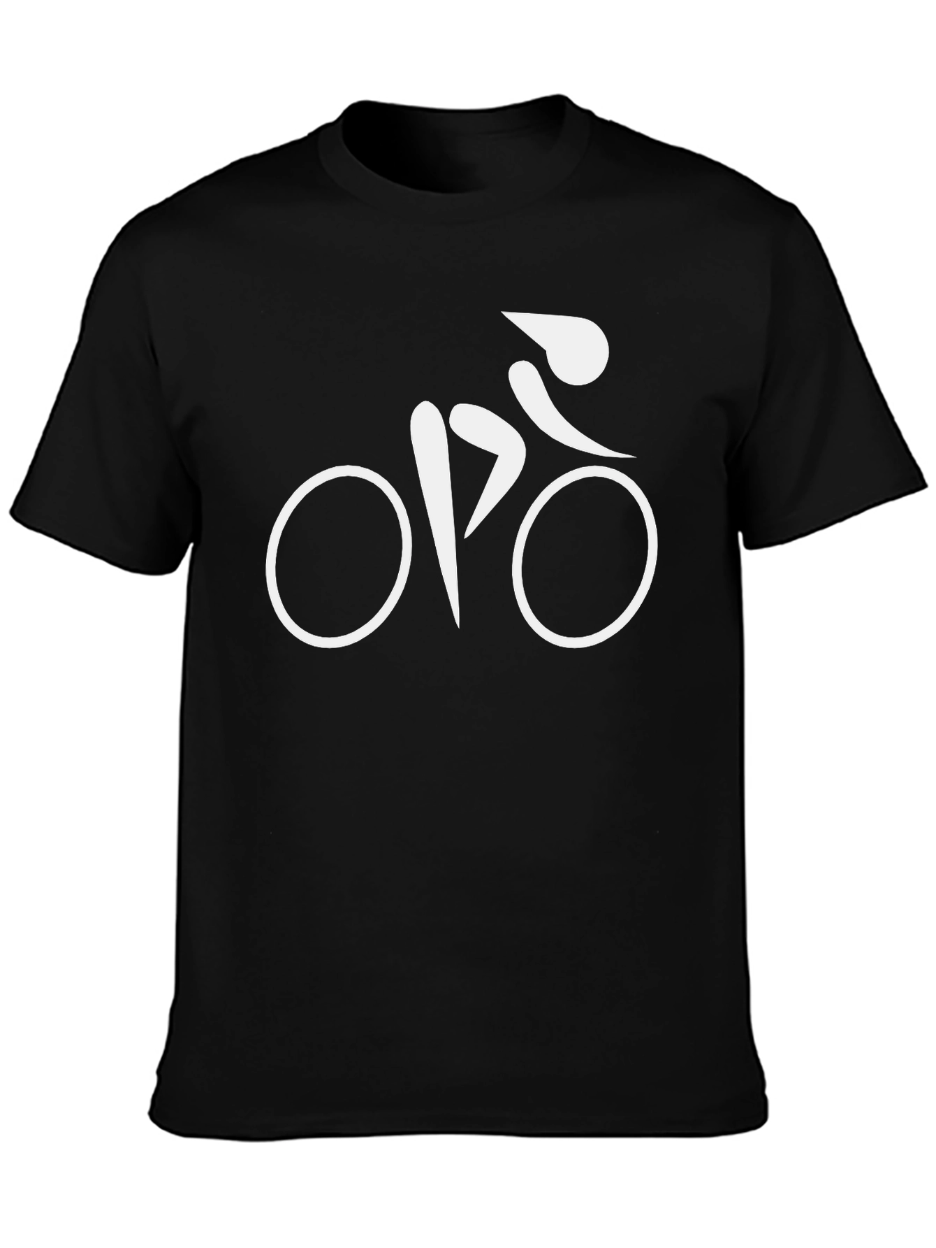 Minimalist Cyclist T-Shirt - Black Cotton Blend
