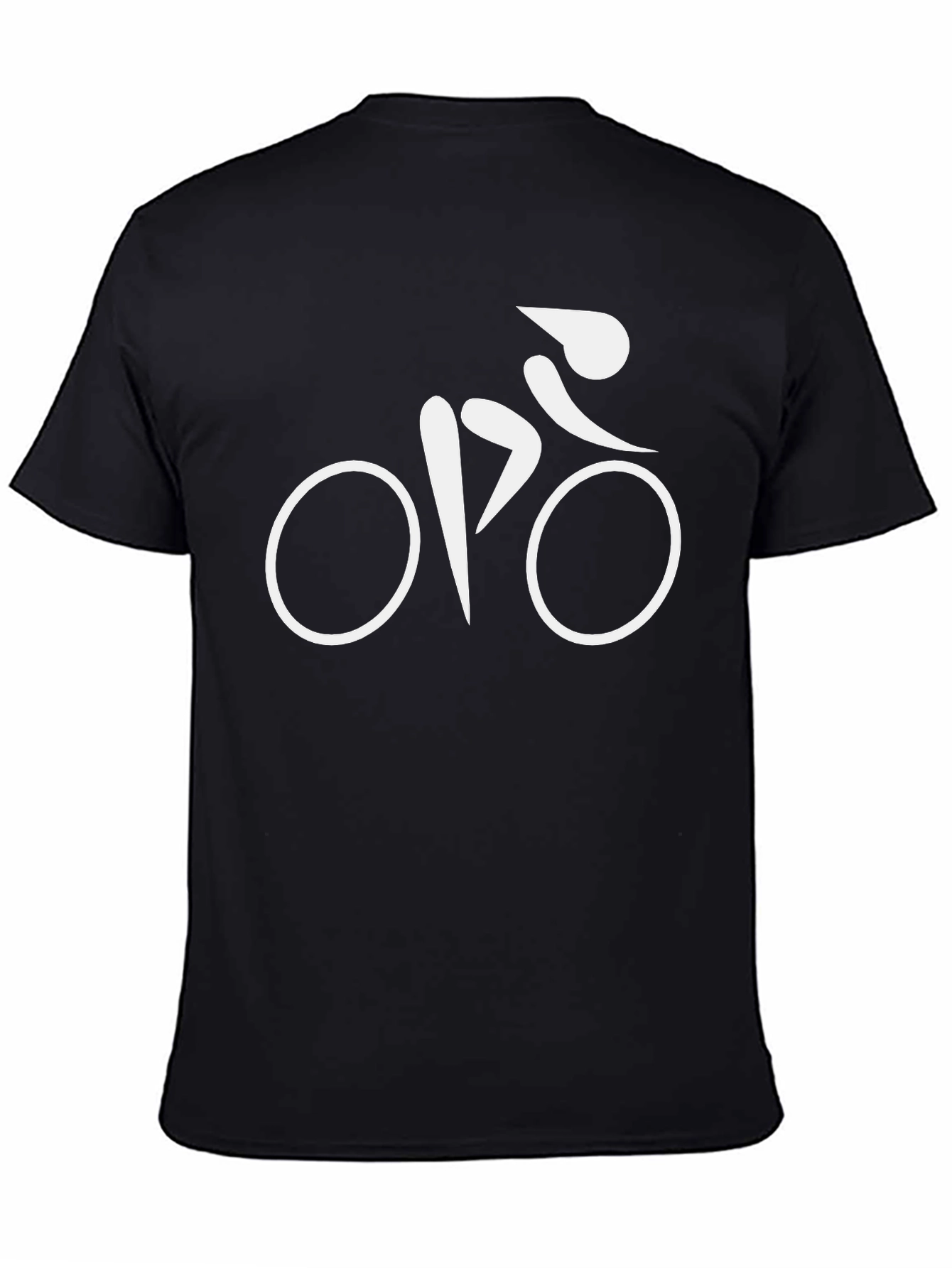 Minimalist Cyclist T-Shirt - Black Cotton Blend