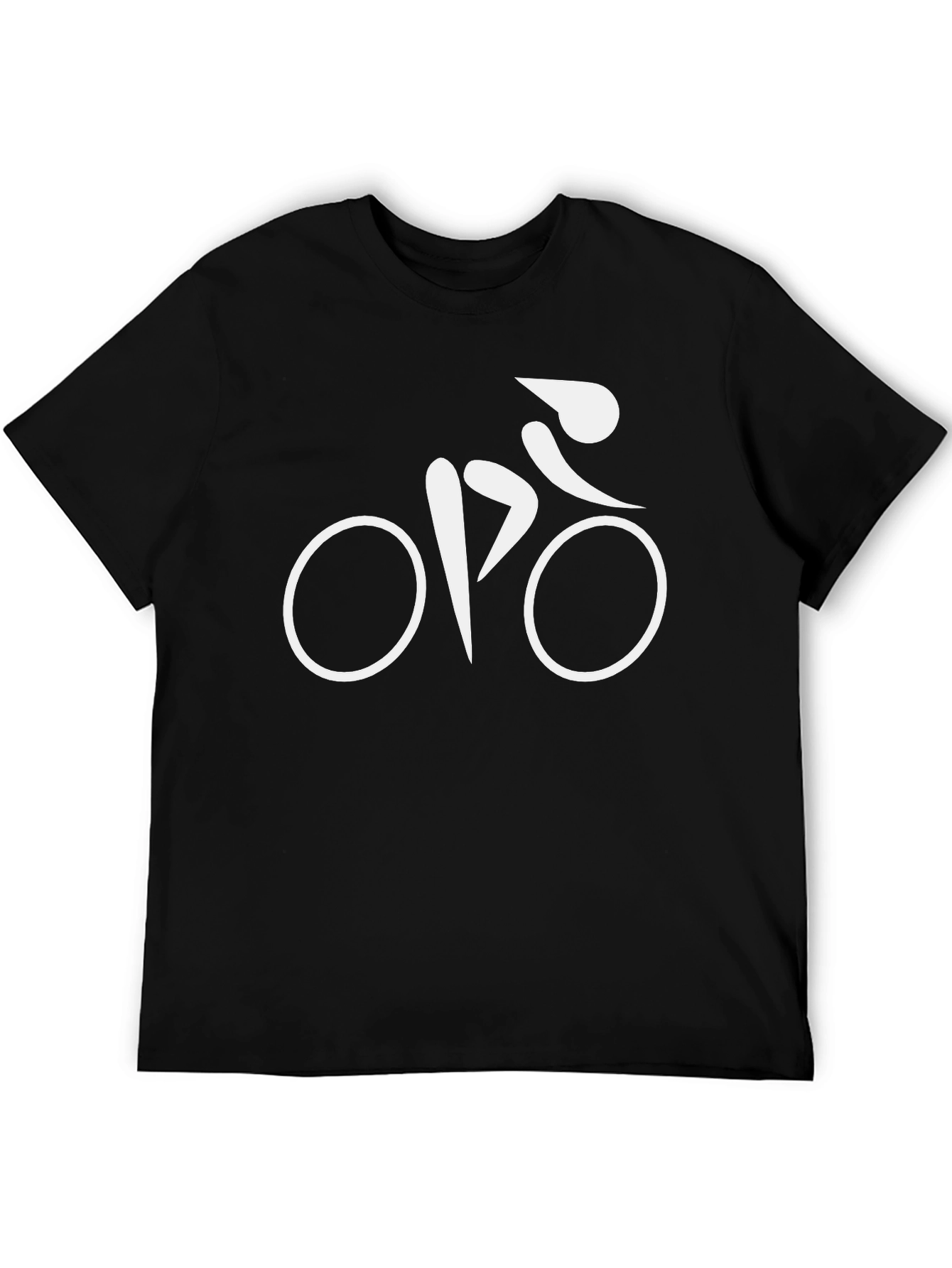 Minimalist Cyclist T-Shirt - Black Cotton Blend