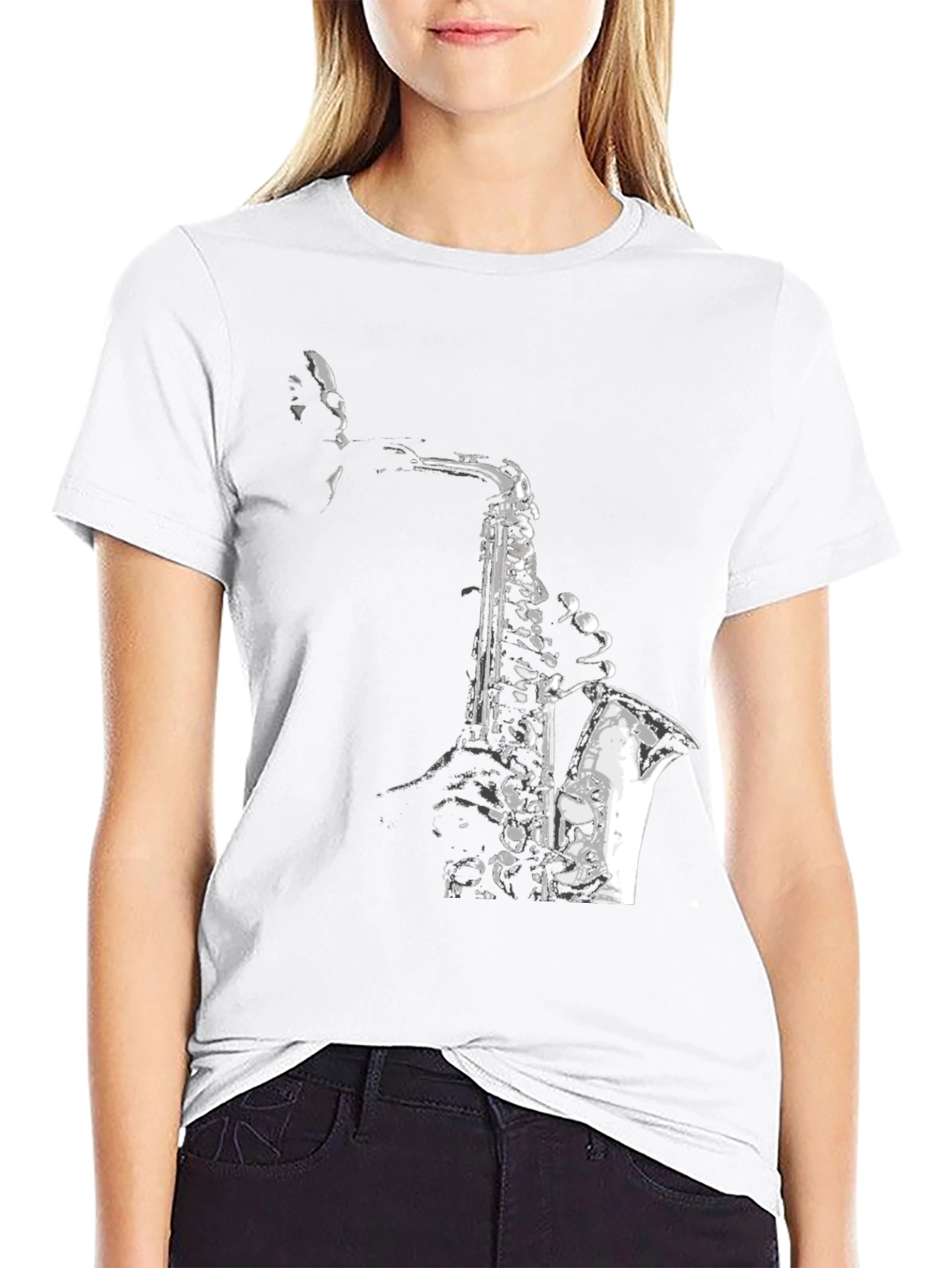 Jazz Saxophone Graphic T-Shirt - Cool Musician Tee