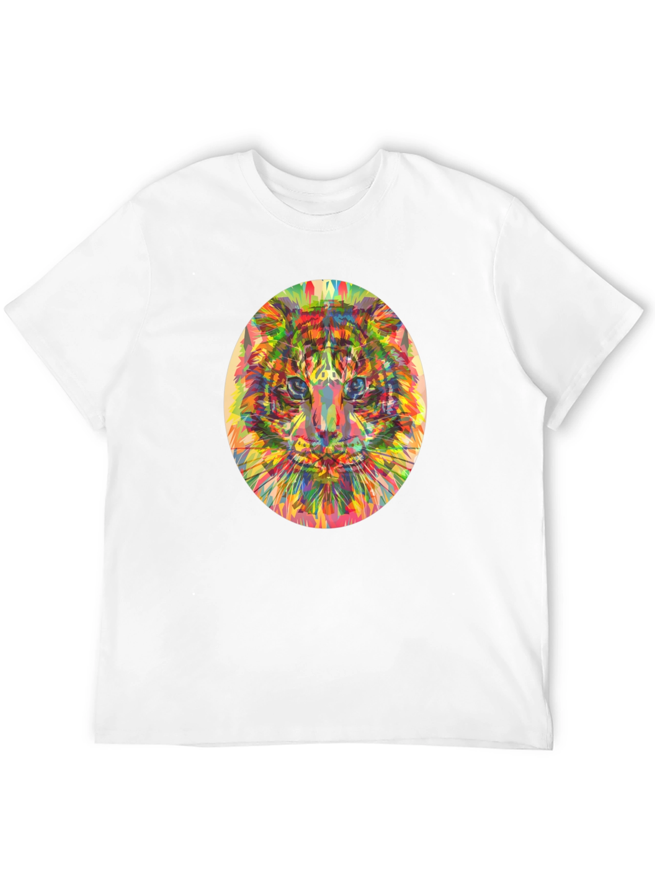 Abstract Tiger Graphic T-Shirt - Black