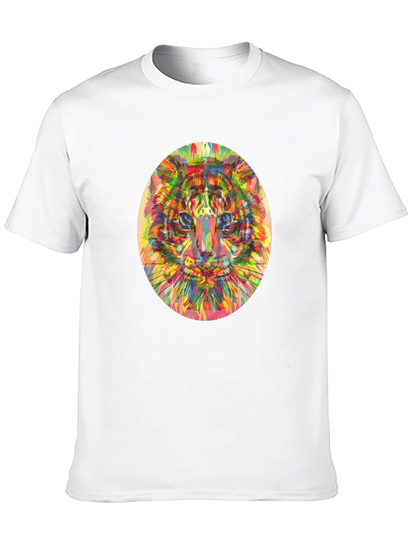 Abstract Tiger Graphic T-Shirt - Black