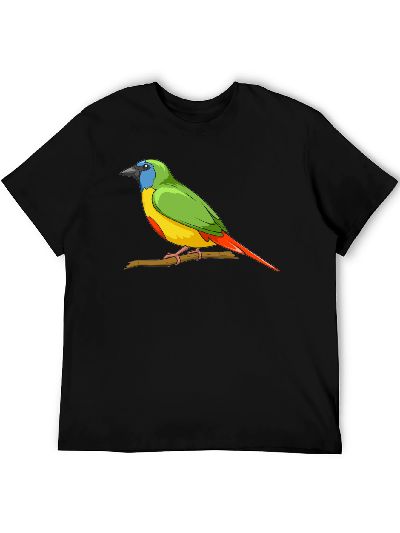 Bird on Branch Graphic Tee - Unisex Black T-Shirt