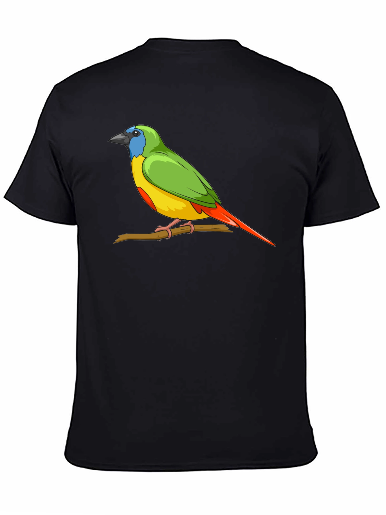 Bird on Branch Graphic Tee - Unisex Black T-Shirt