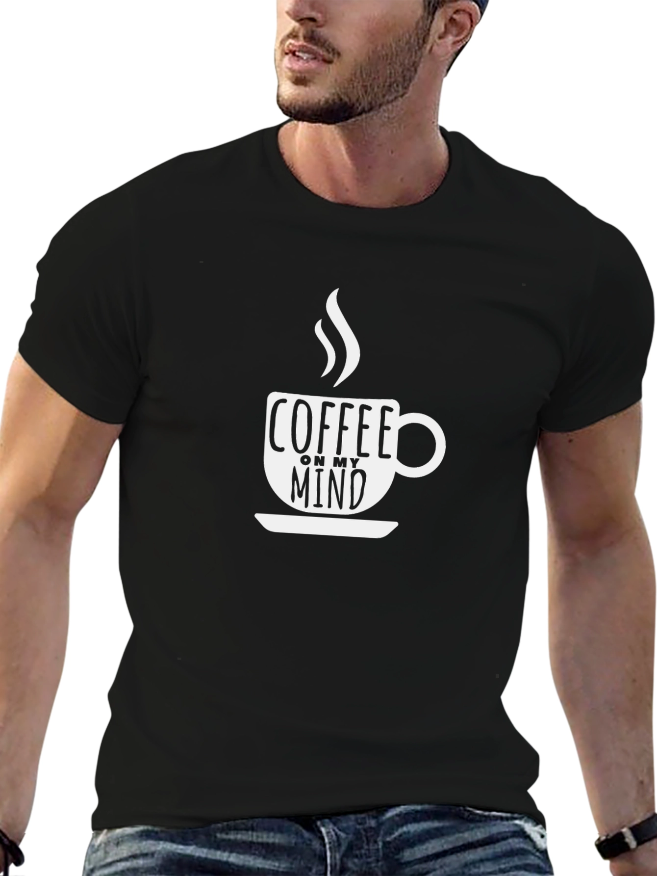Coffee On My Mind T-Shirt - Casual Graphic Tee