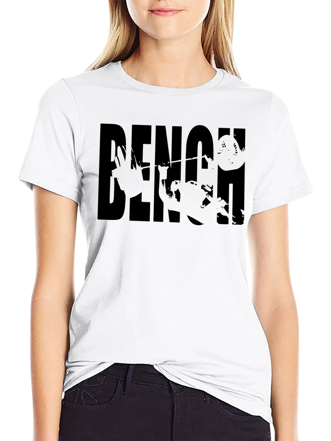 Bench Press Black Graphic Tee | Weightlifting Shirt