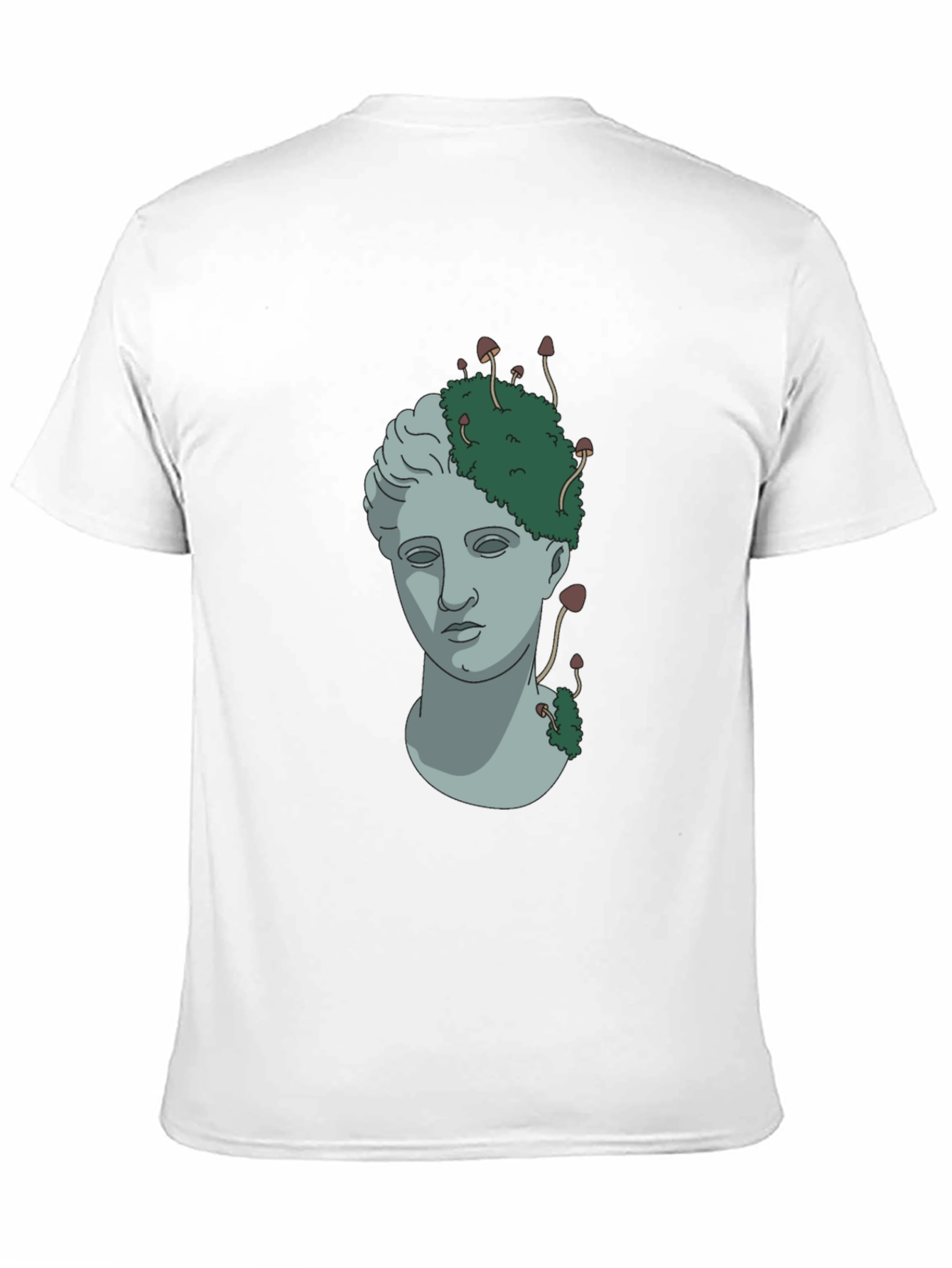 Mushroom Statue Graphic Tee - Nature Inspired Streetwear