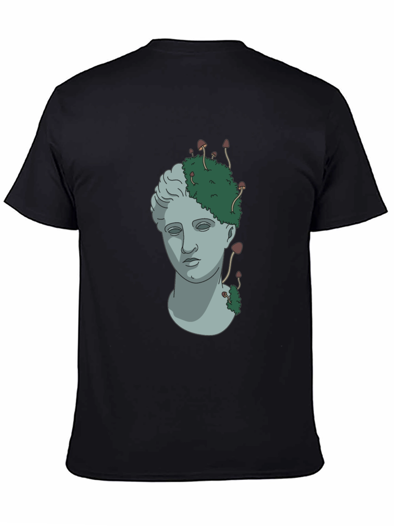Mushroom Statue Graphic Tee - Nature Inspired Streetwear