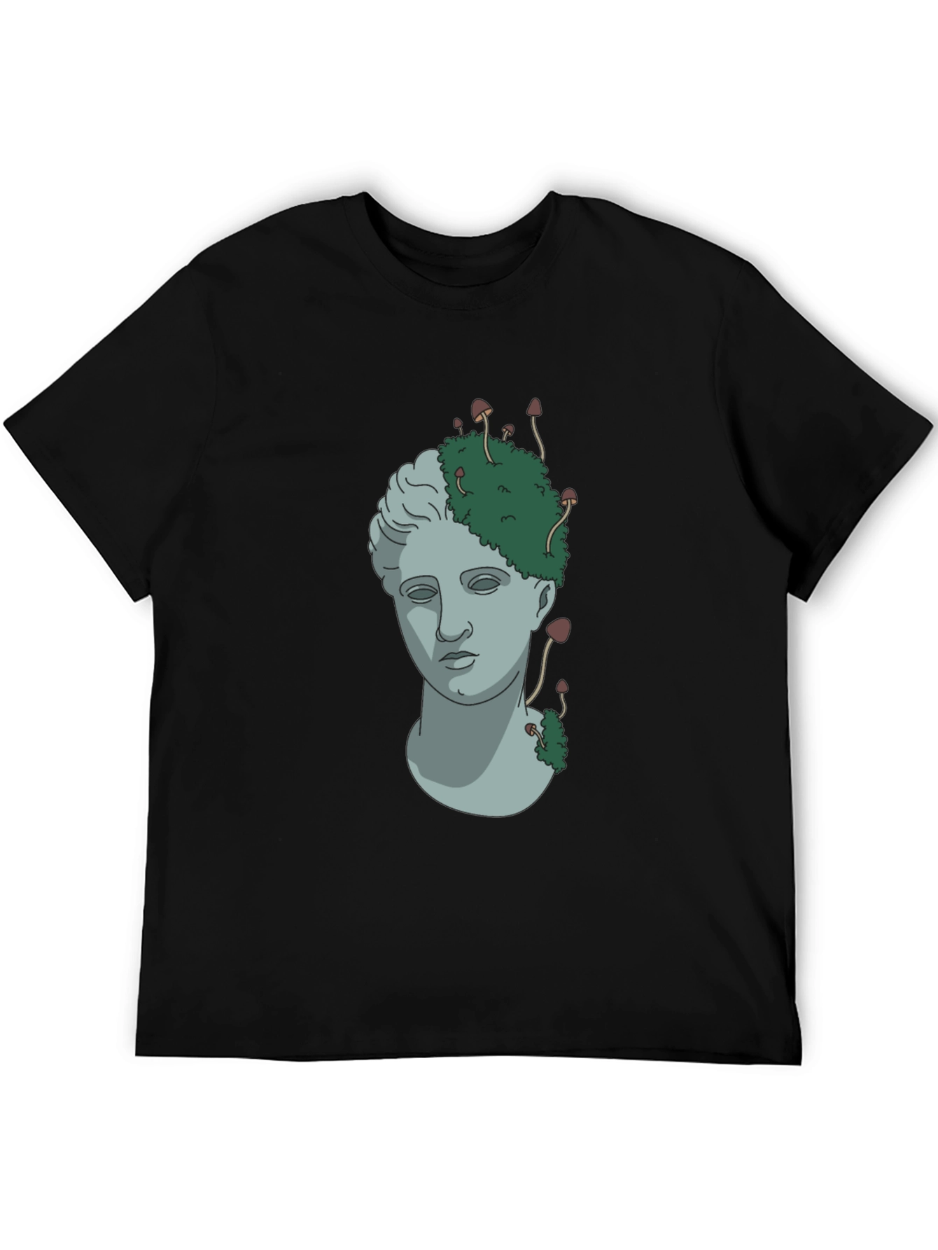 Mushroom Statue Graphic Tee - Nature Inspired Streetwear