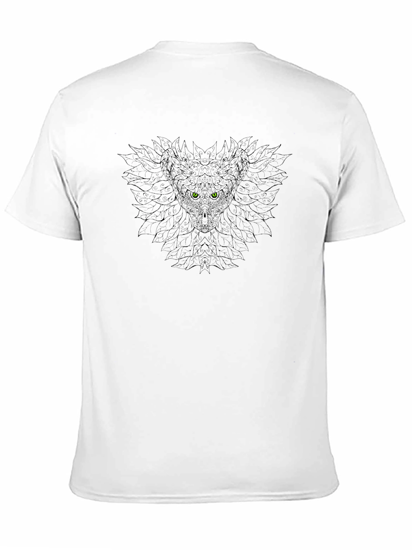 Mens Black Graphic Tee - Wolf Eyes Design