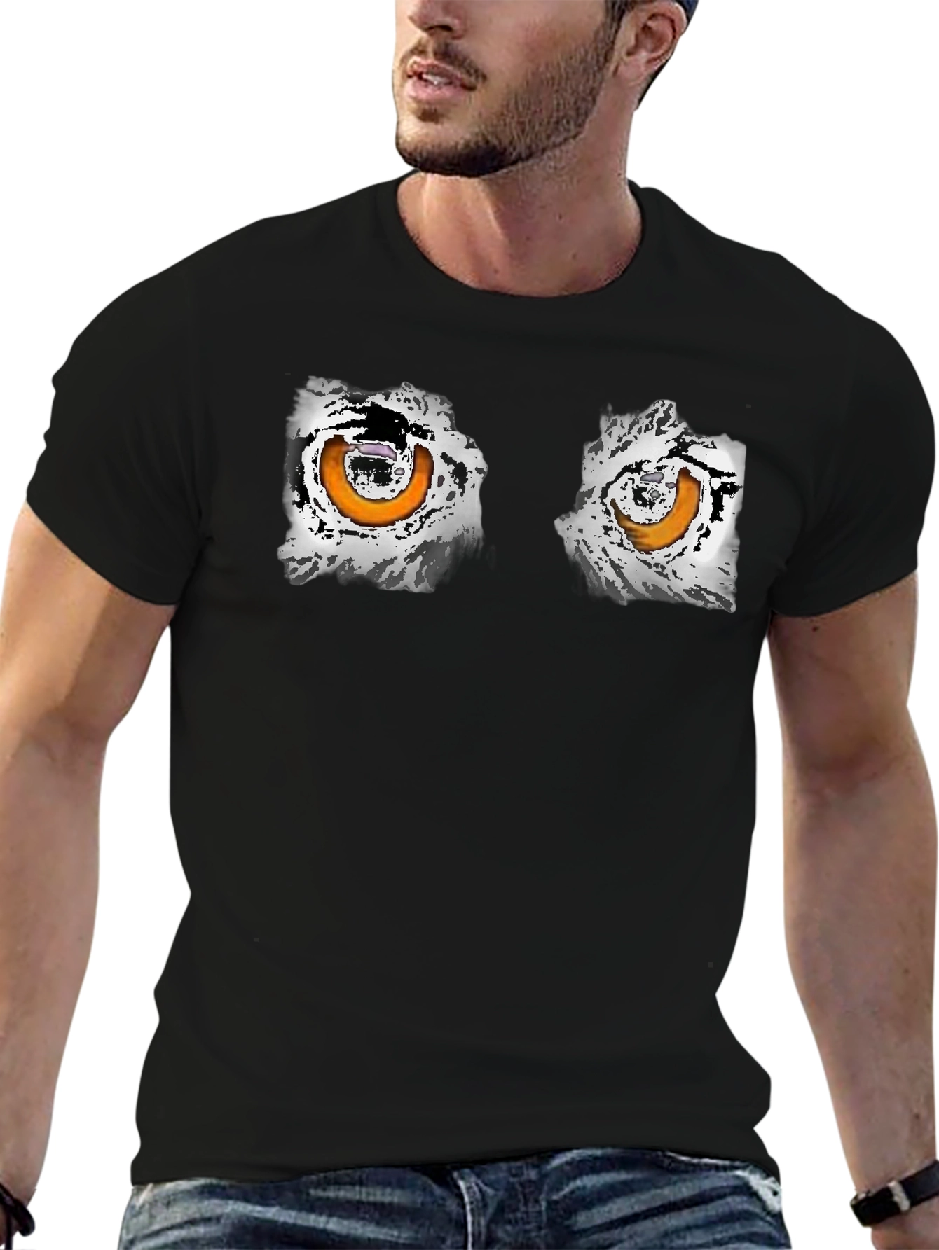 Eye-Catching Graphic Black T-Shirt