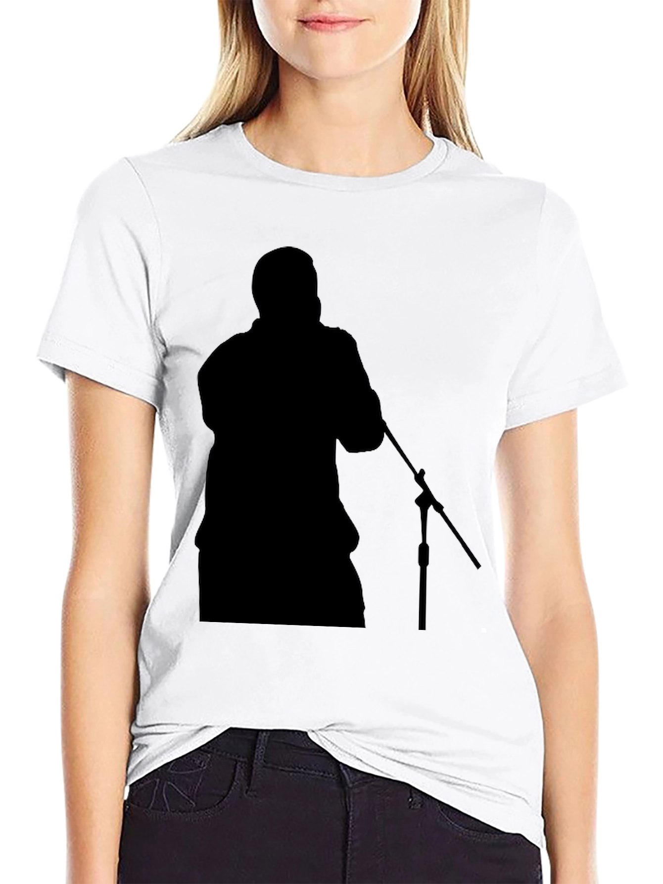 Silhouette Singer Black T-Shirt