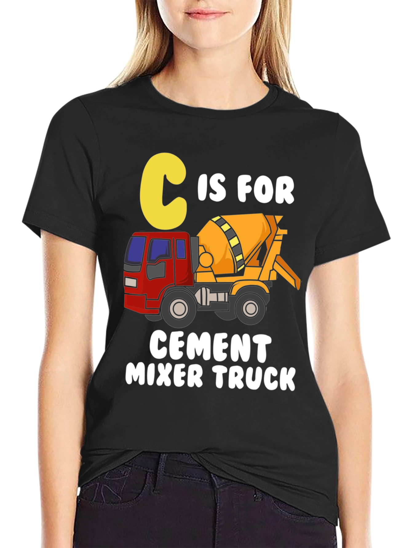 C is for Cement Mixer Truck T-Shirt