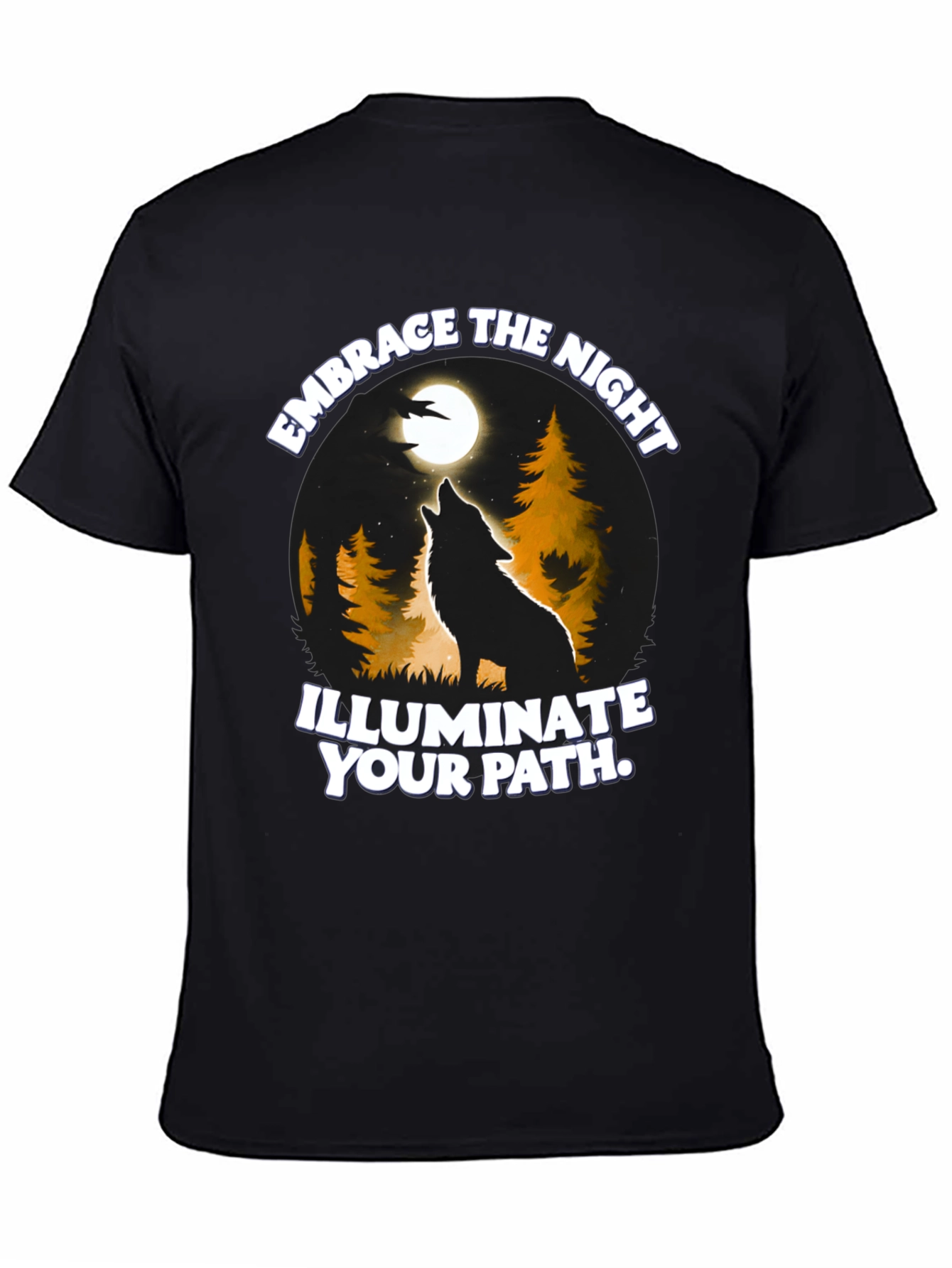 Embrace the Night Wolf Graphic Tee