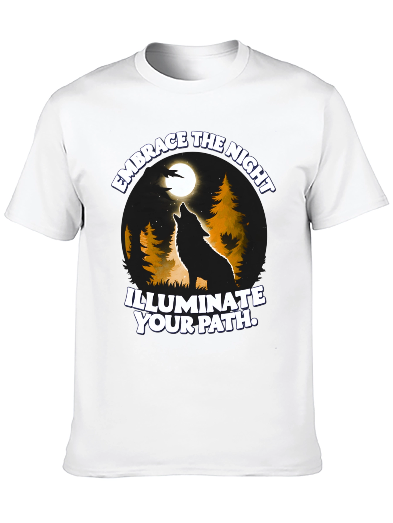 Embrace the Night Wolf Graphic Tee
