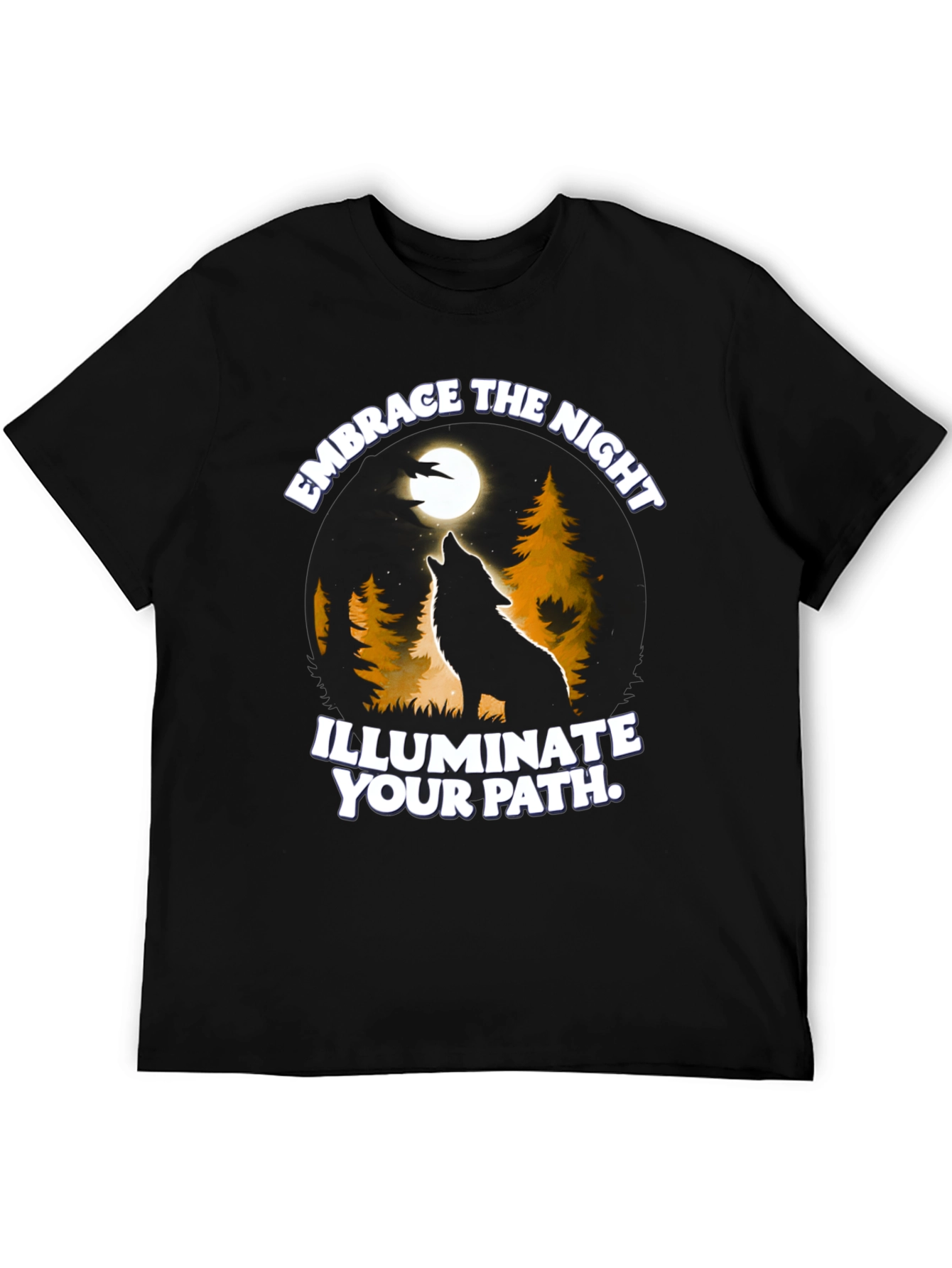 Embrace the Night Wolf Graphic Tee