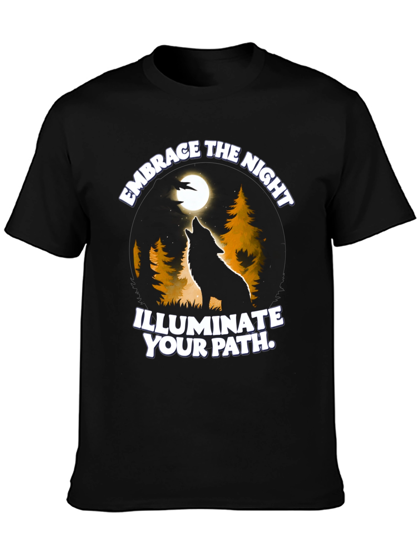 Embrace the Night Wolf Graphic Tee