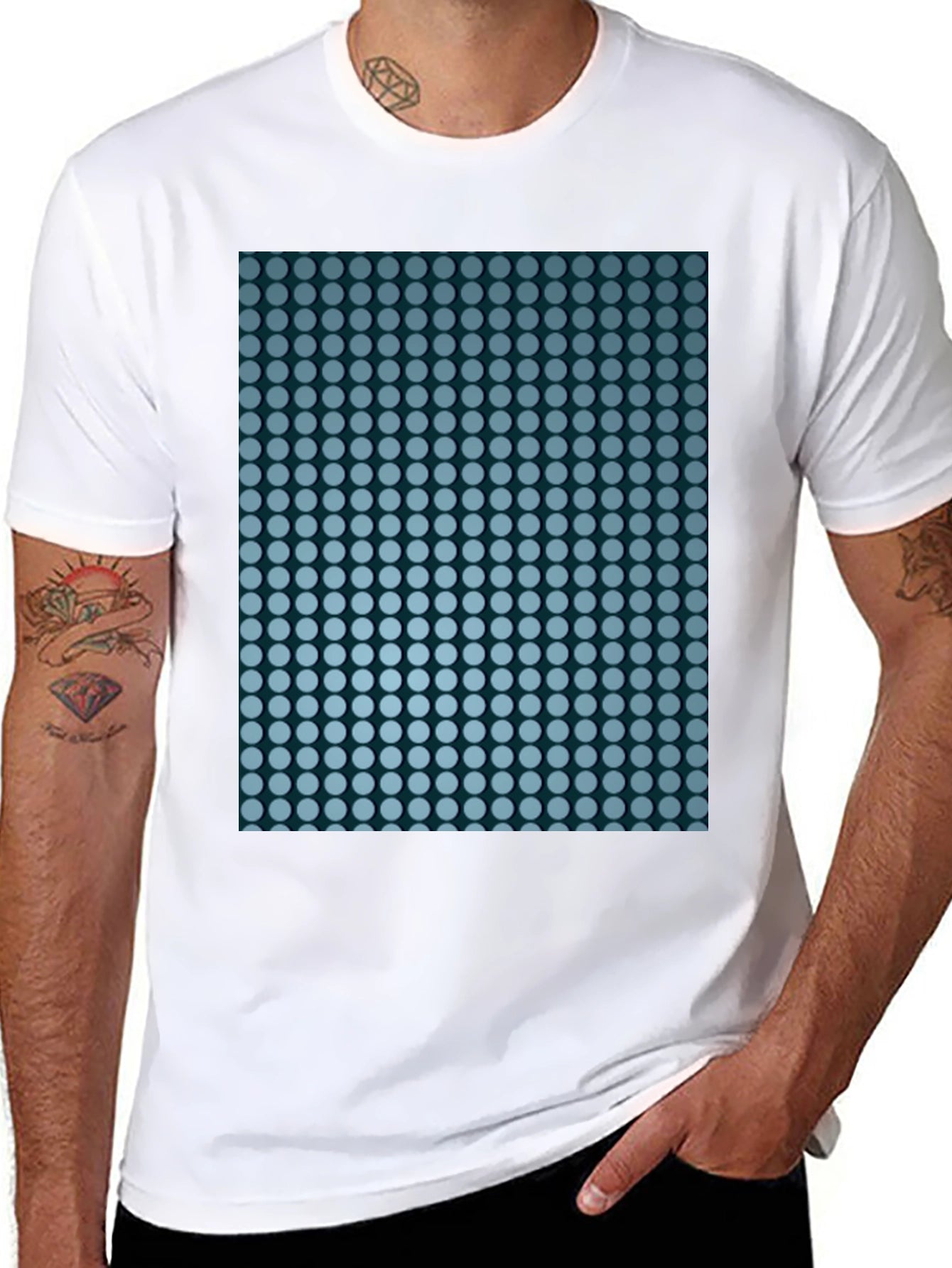 Dotted Pattern Tee - Modern Style