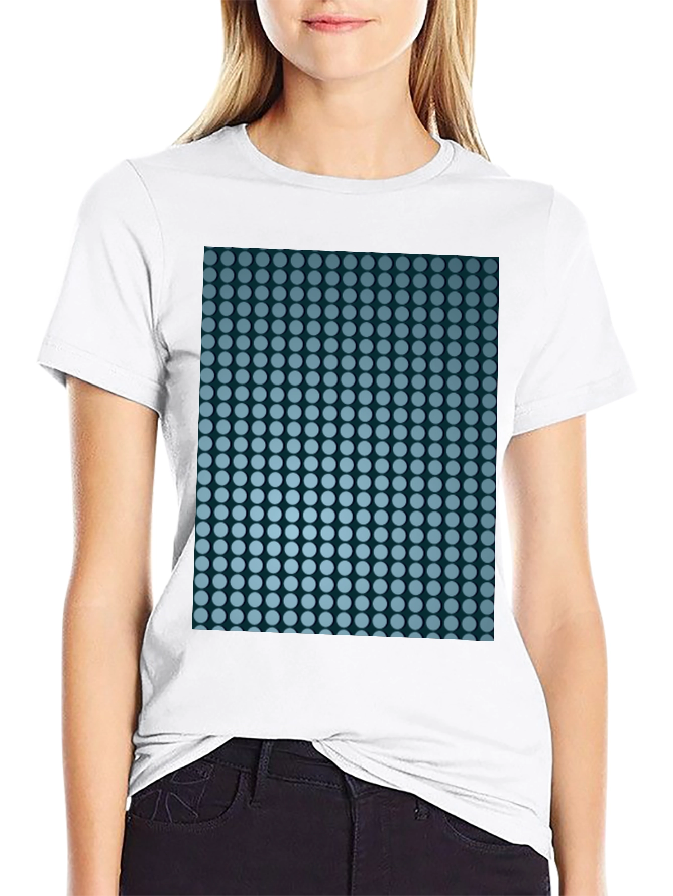 Dotted Pattern Tee - Modern Style