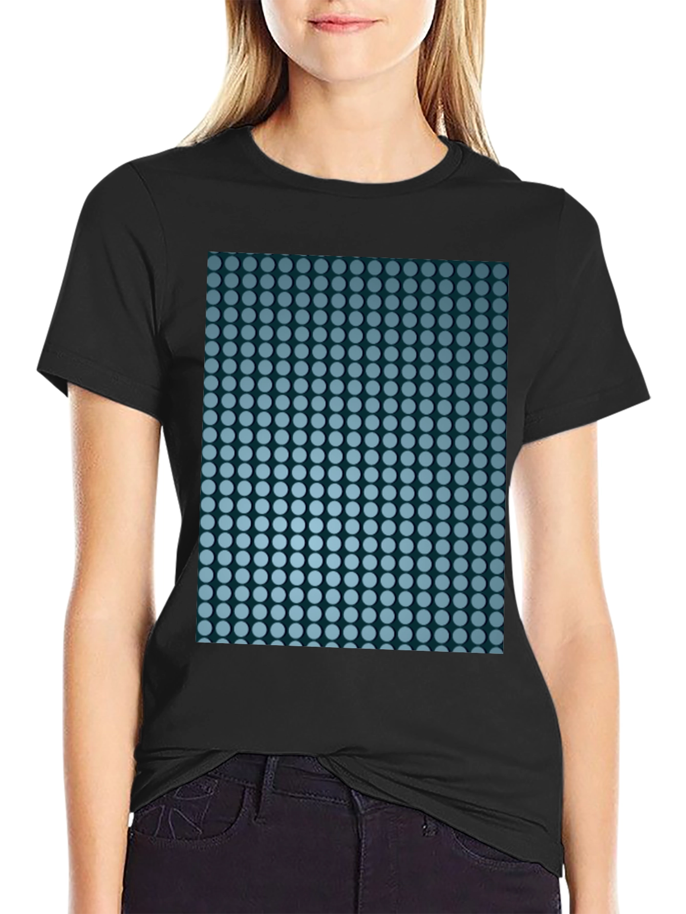Dotted Pattern Tee - Modern Style