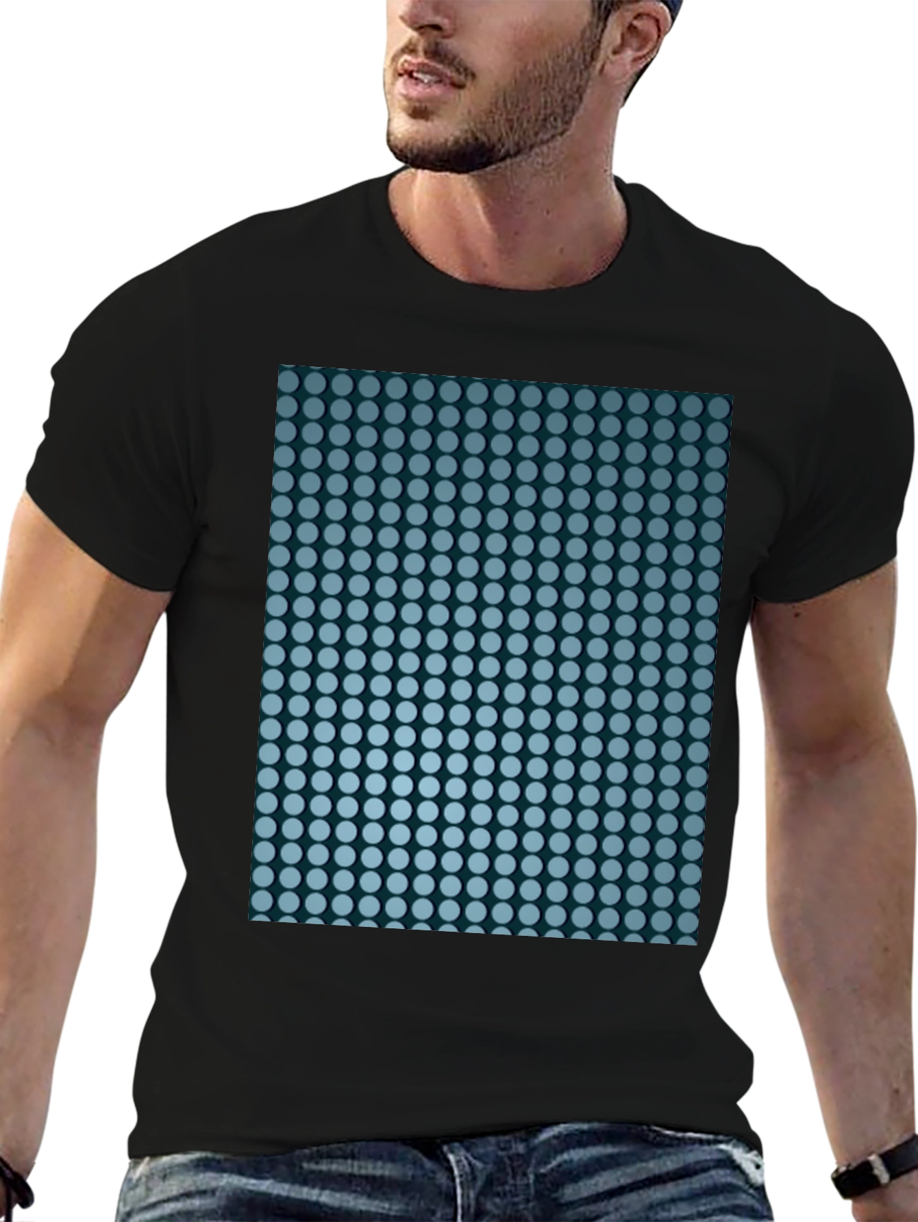 Dotted Pattern Tee - Modern Style