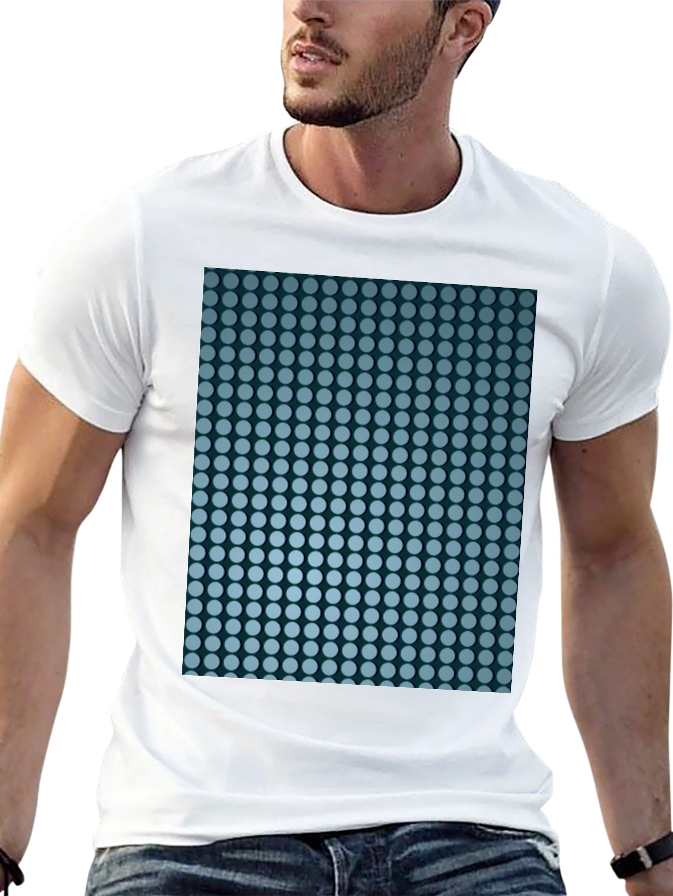 Dotted Pattern Tee - Modern Style