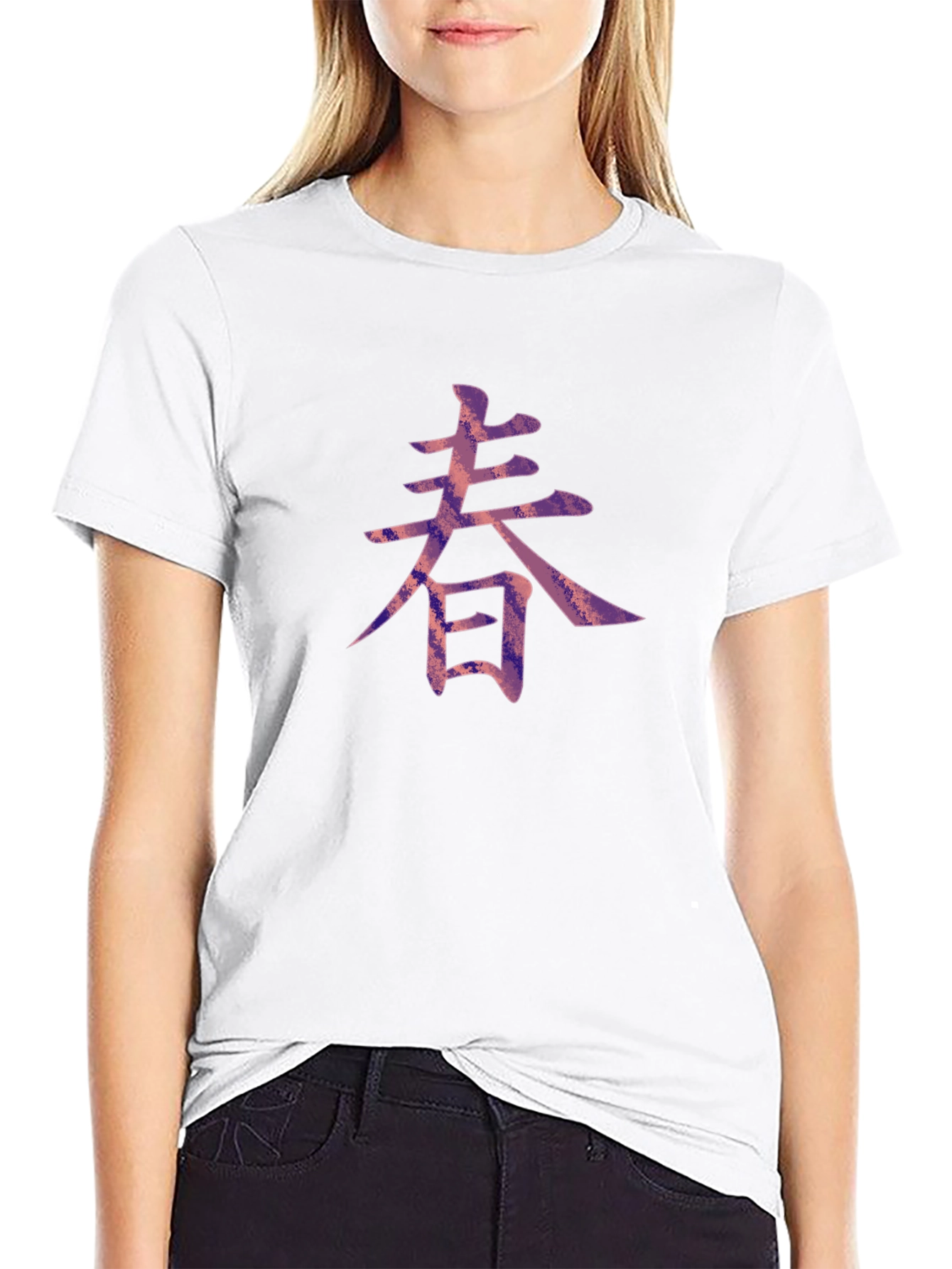 Spring Kanji Graphic Black Tee